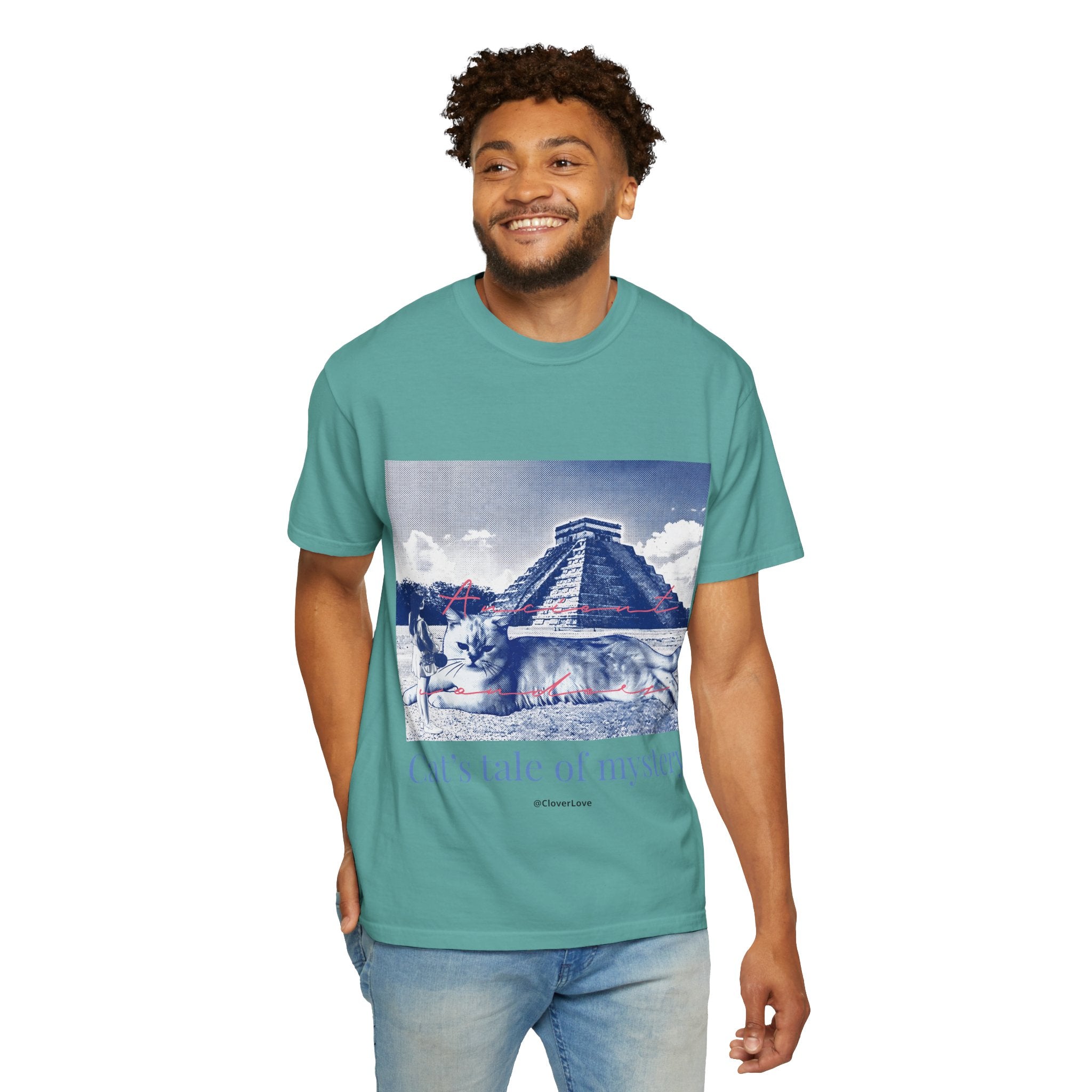 Custom Pet Portrait Travel T-Shirt - Personalized Cat Lover Gift