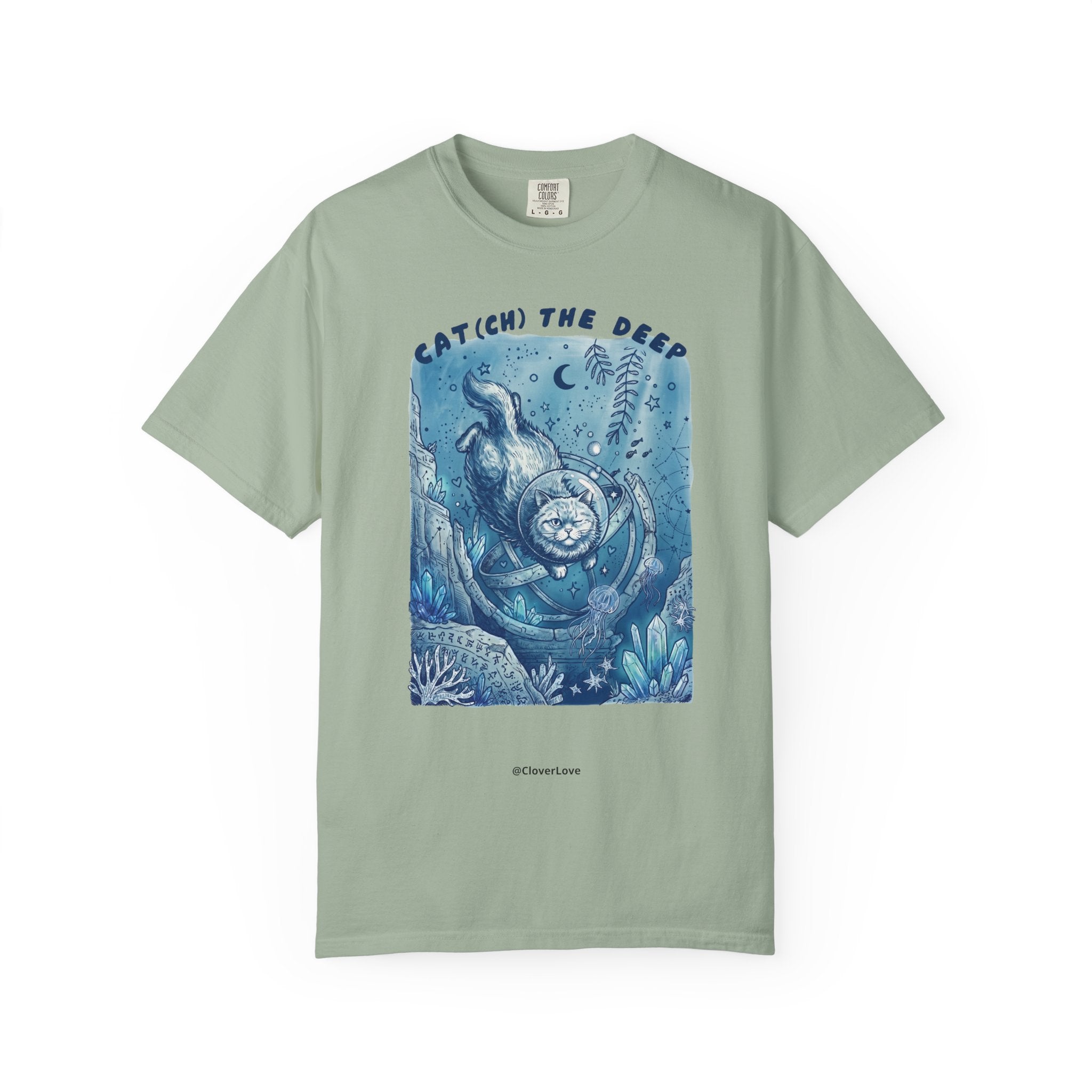 Cat(ch) The Deep Sea T-Shirt - Deep Ocean Fantasy Shirt for Cat Lovers