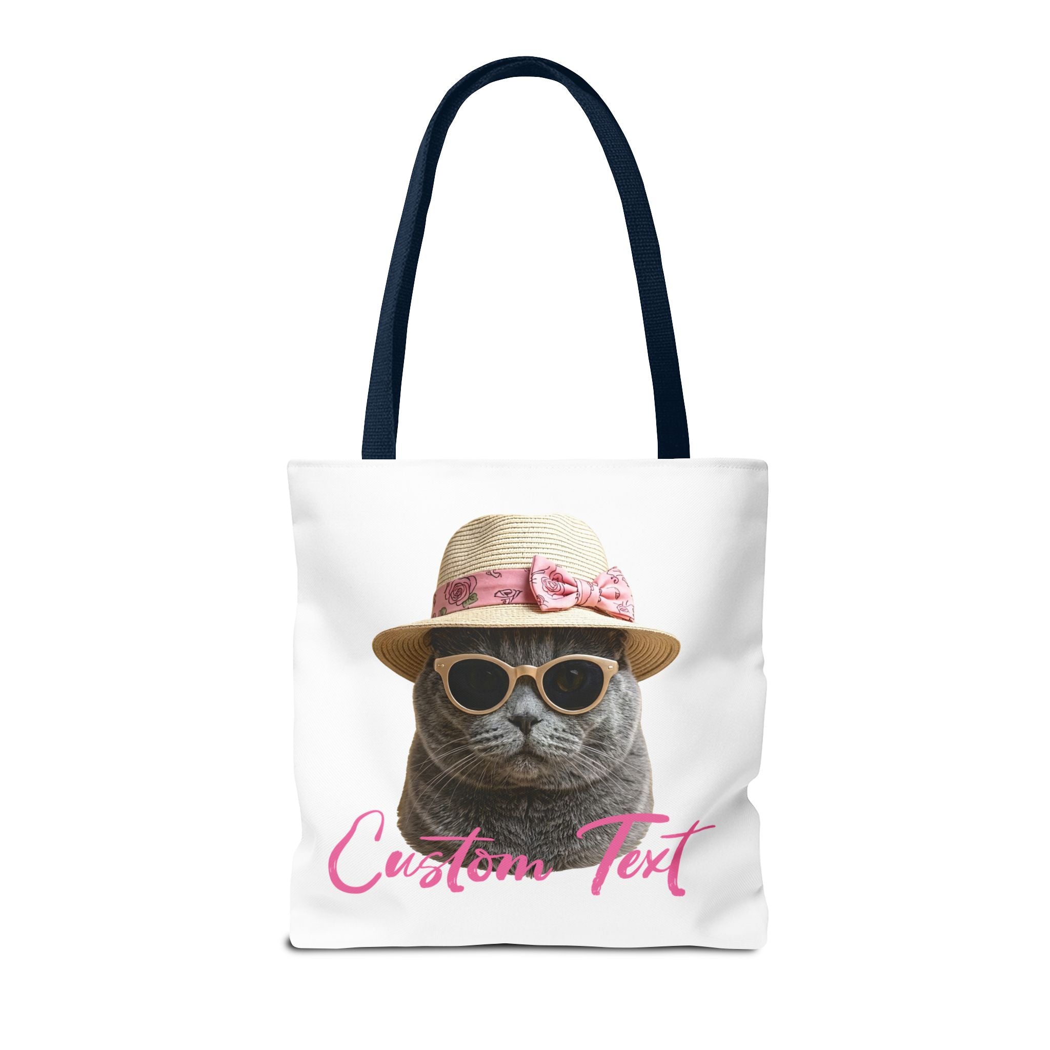 Summer Cat Tote Bag | Personalized Cat Photo Canvas Bag