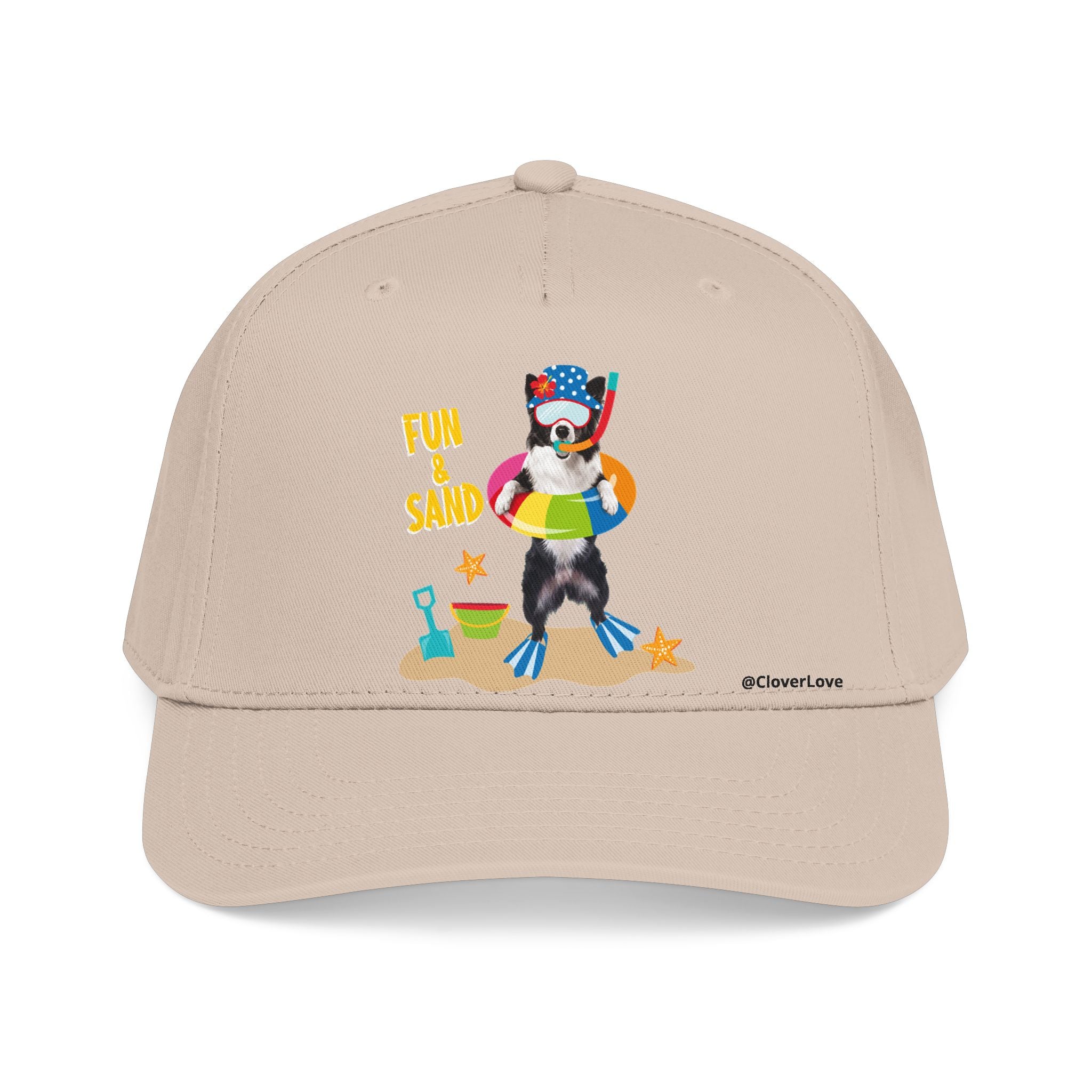 Custom Summer Beach Dog Hat, Fun & Sand Pet Baseball Cap, Personalized Dog Lover Gift