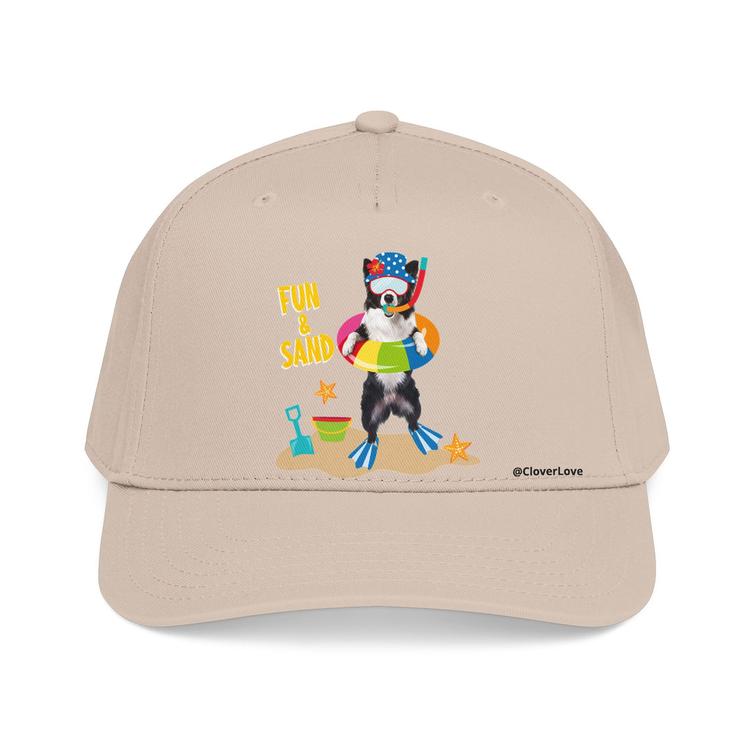 Custom Summer Beach Dog Hat, Fun & Sand Pet Baseball Cap, Personalized Dog Lover Gift