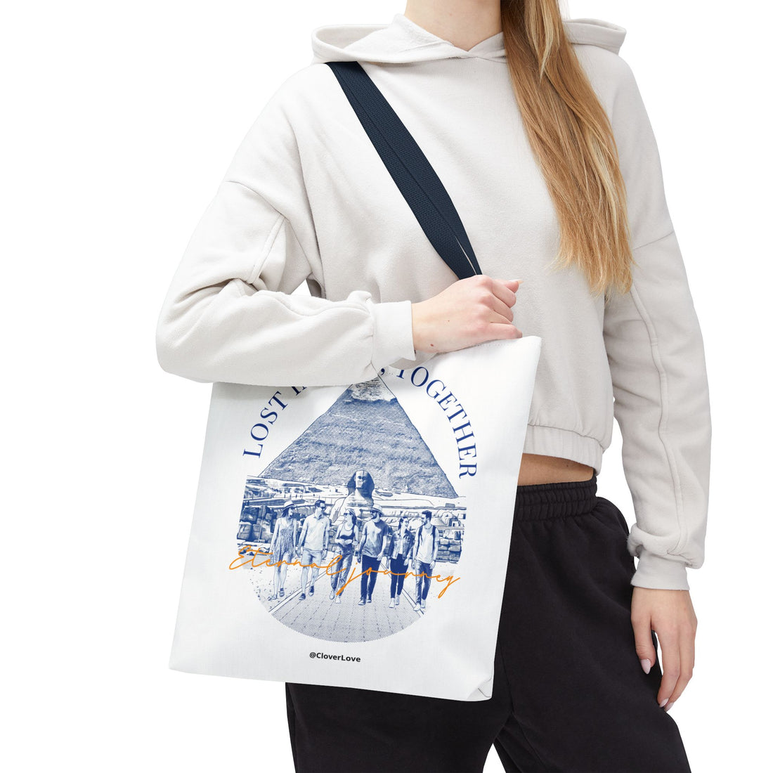 Egypt Pyramid Tote Bag | Vintage Travel Explorer Canvas Bag