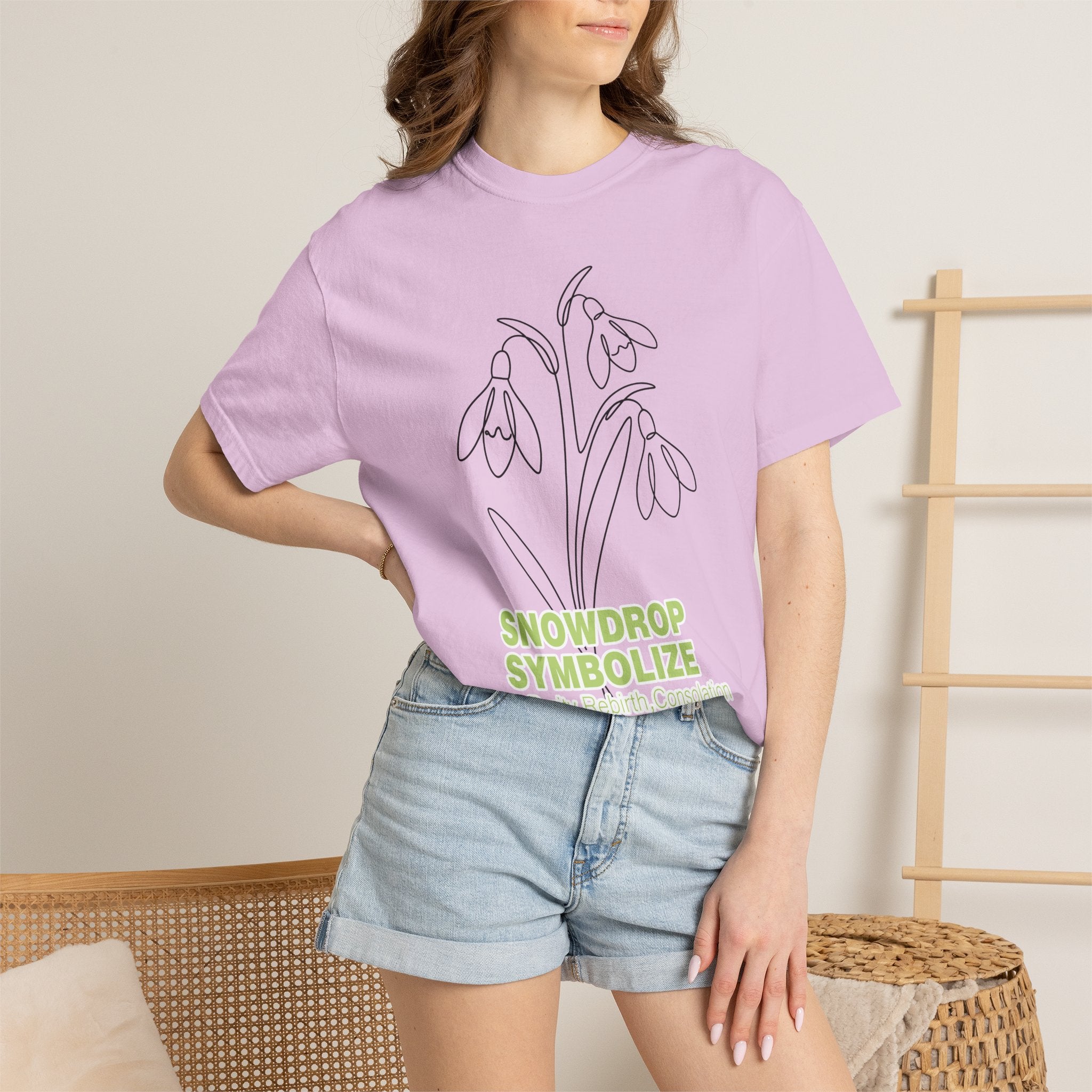 Snowdrop Flower T-Shirt - Botanical Shirt for Flower Lovers