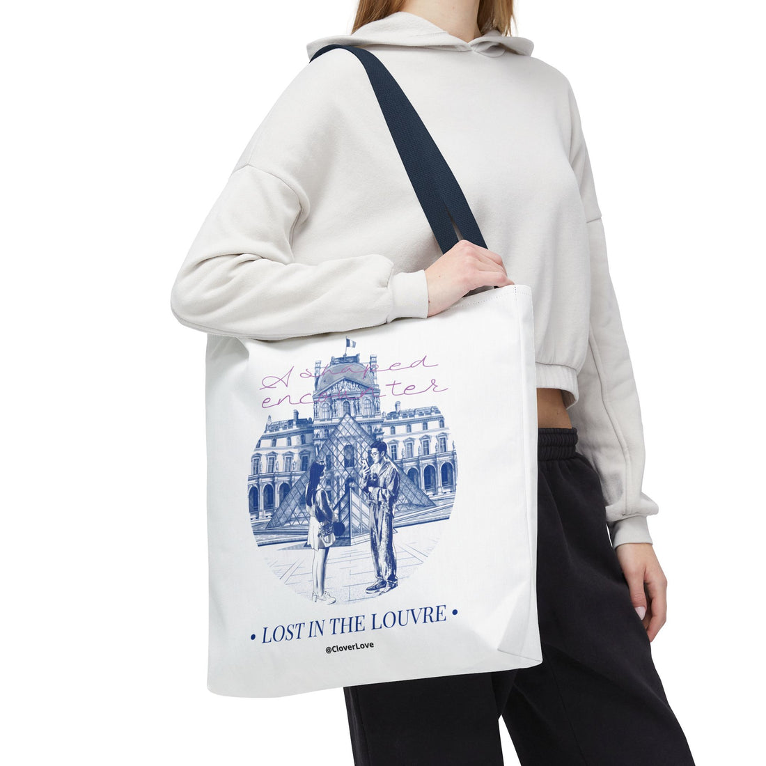 Louvre Paris Tote Bag | Vintage Museum Travel Canvas Bag