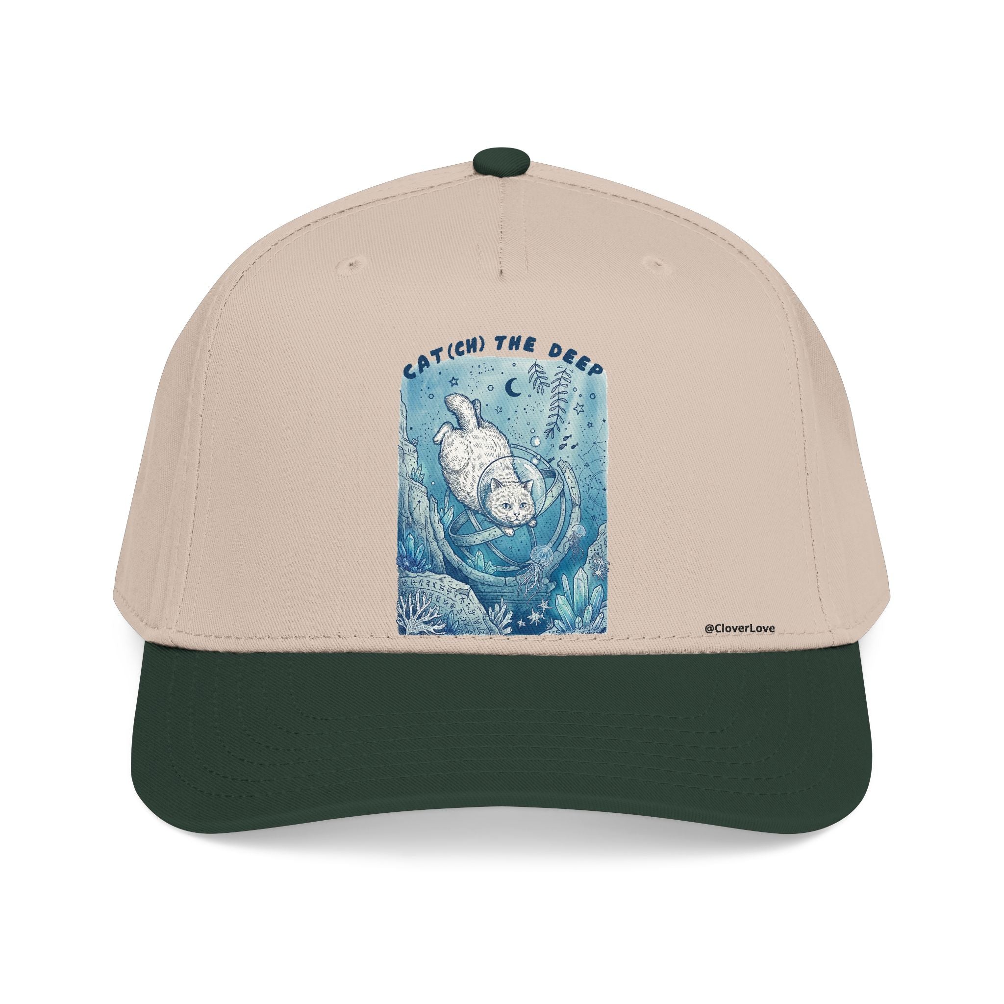 Deep Sea Cat Hat - Underwater Adventure Baseball Cap, Ocean Explorer Gift, Cat Lover Hat