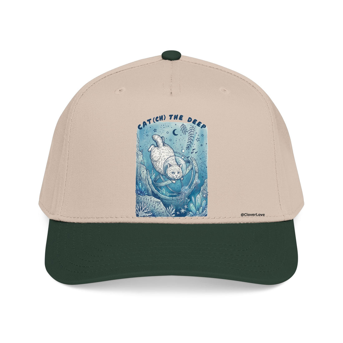 Deep Sea Cat Hat - Underwater Adventure Baseball Cap, Ocean Explorer Gift, Cat Lover Hat