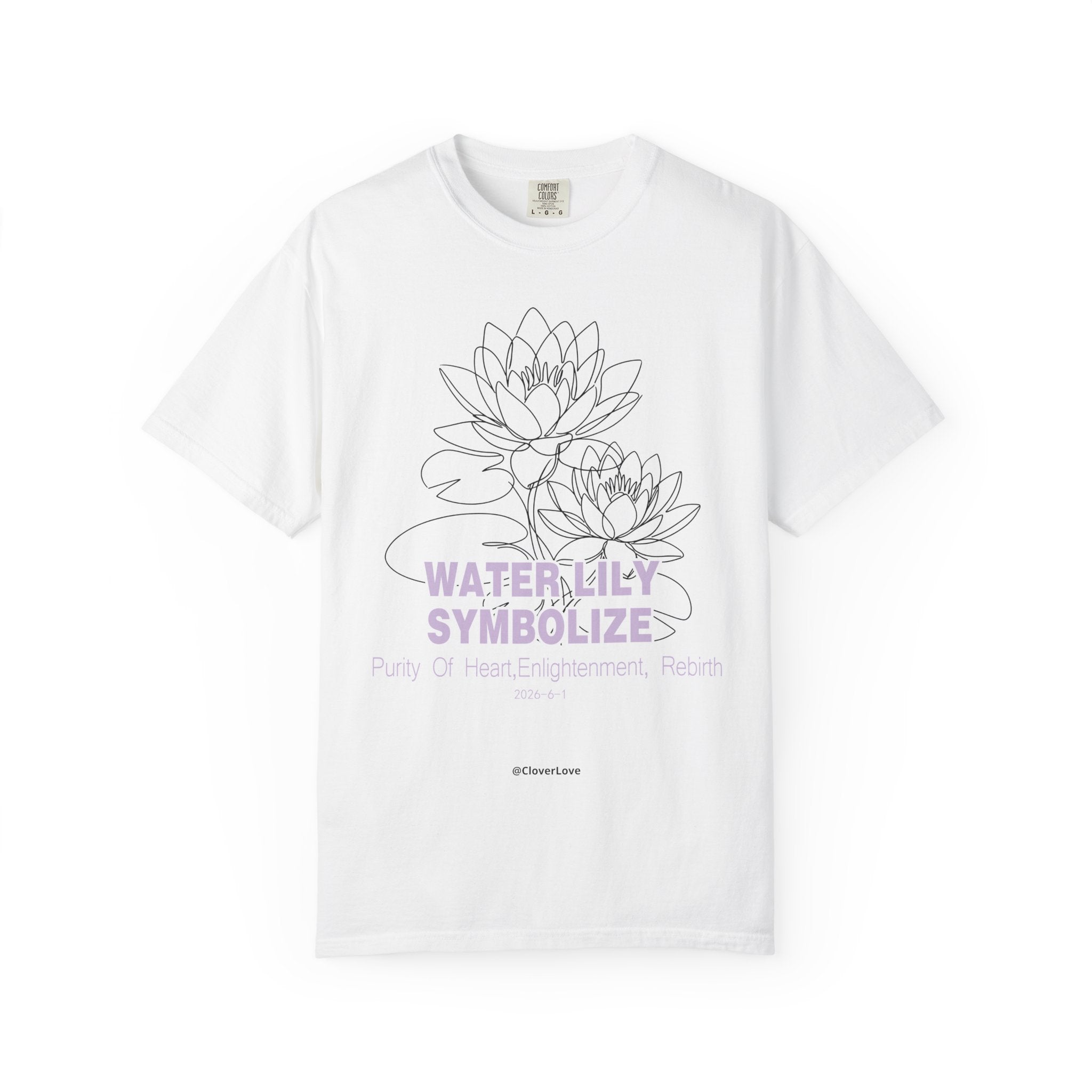 Water Lily Flower T-Shirt - Botanical Graphic Shirt for Flower Lovers