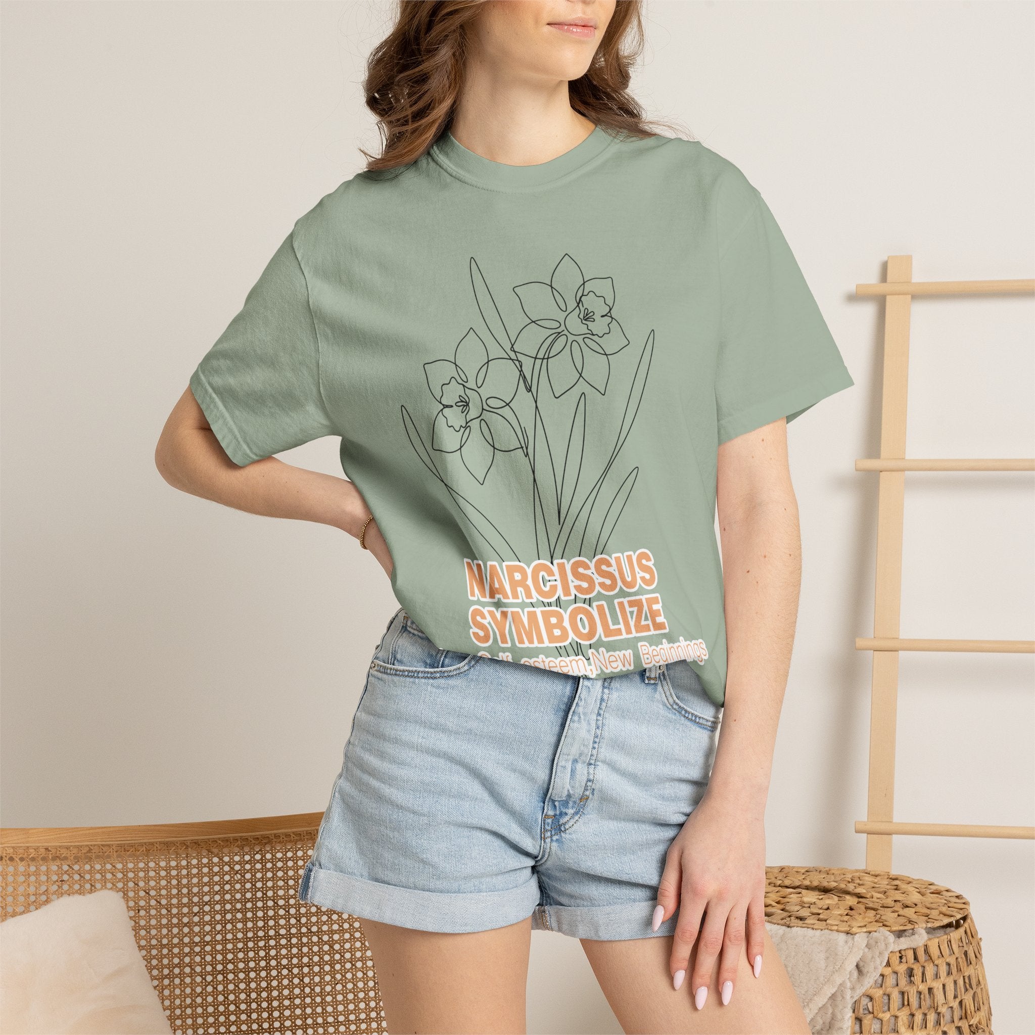 Narcissus Flower T-Shirt - Botanical Graphic Shirt for Flower Lovers