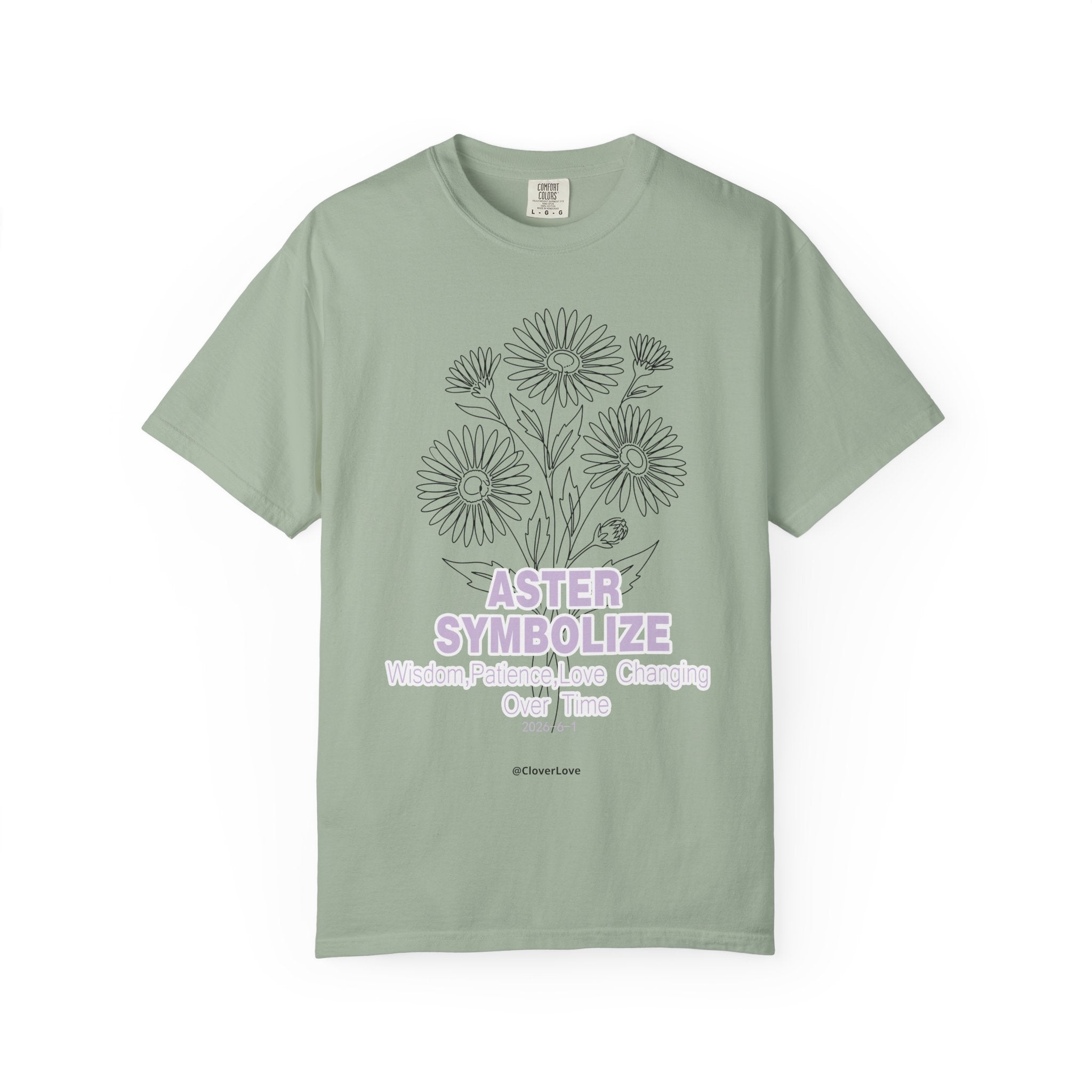 Aster Flower T-Shirt - Botanical Graphic Shirt for Flower Lovers