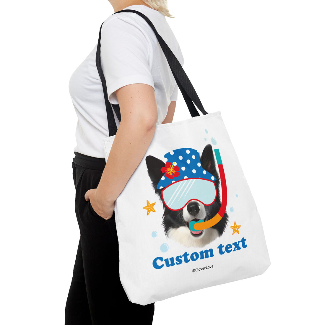 Custom Dog Tote Bag | Personalized Pet Photo Summer Canvas Bag