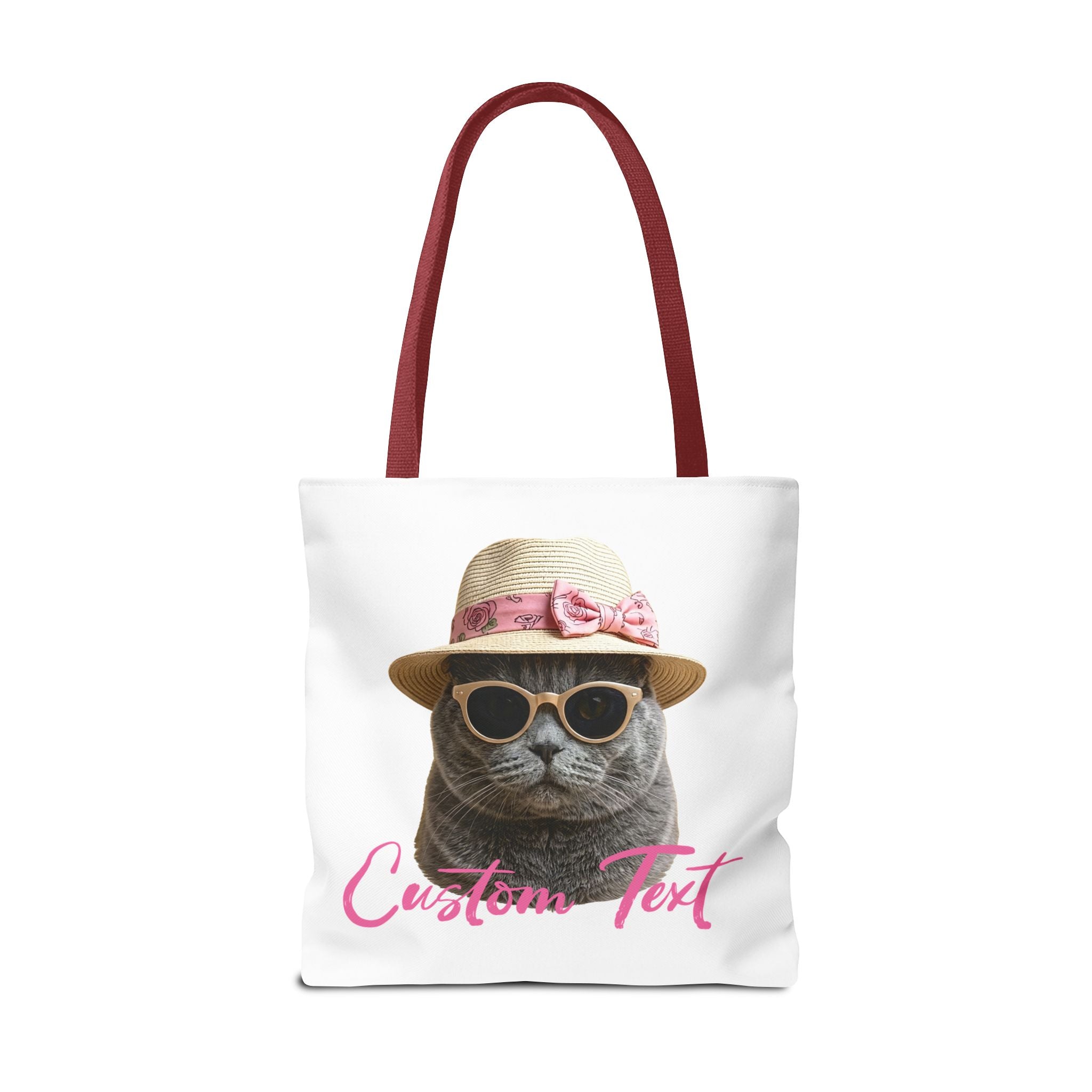 Summer Cat Tote Bag | Personalized Cat Photo Canvas Bag