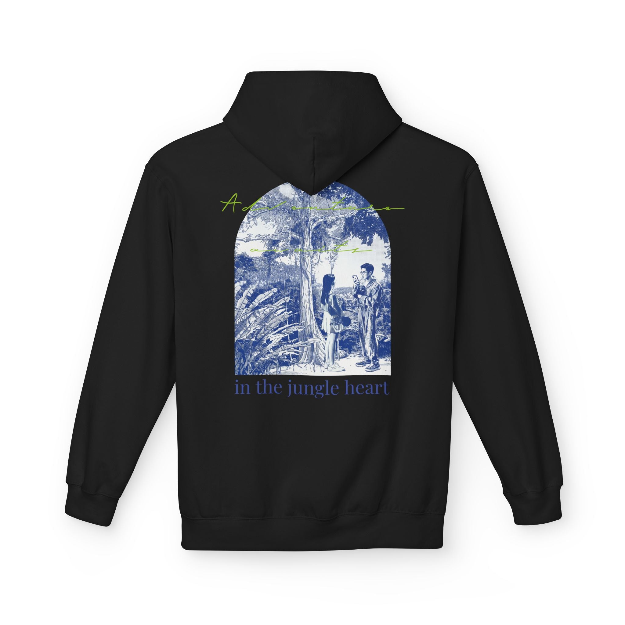 Jungle Adventure Hoodie – Vintage Tropical Travel Graphic Pullover Sweatshirt