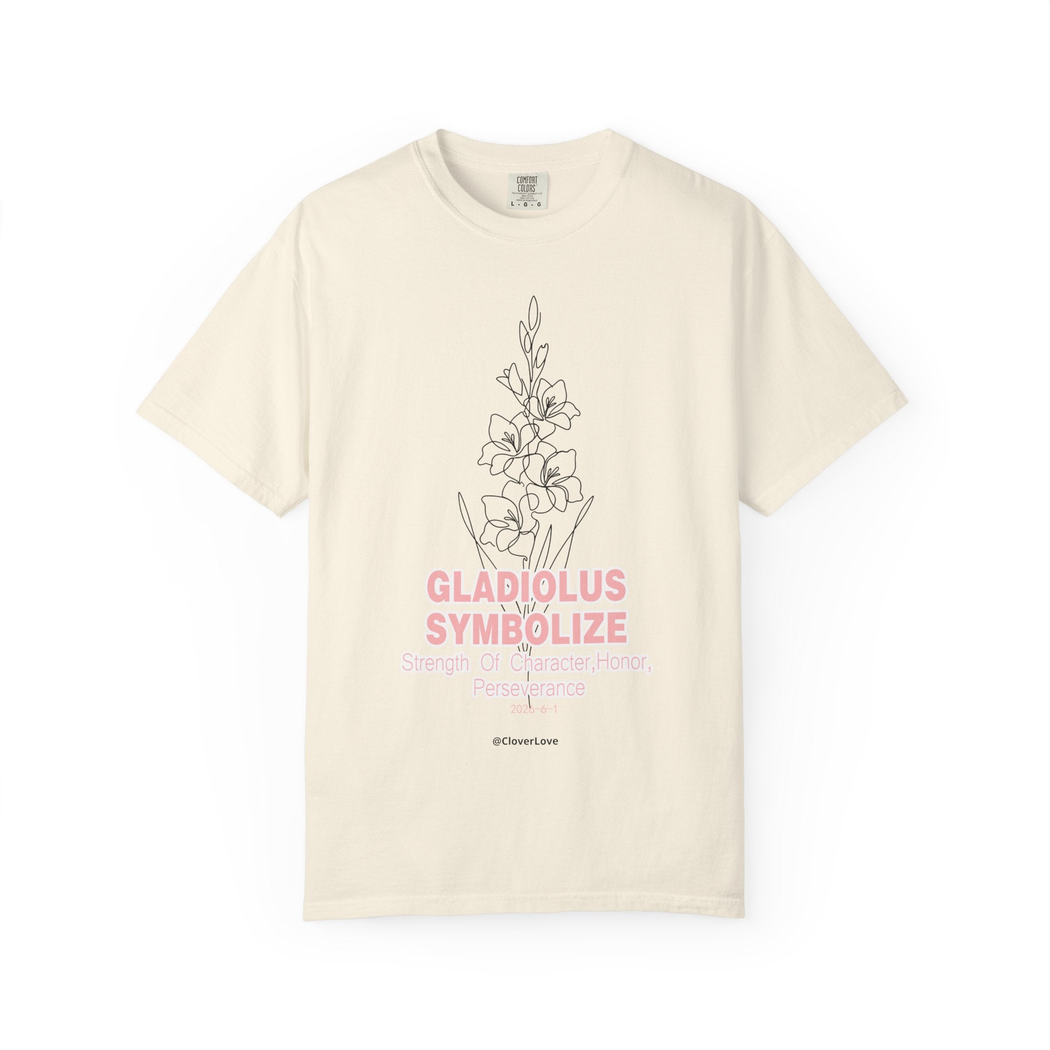 Gladiolus Flower T-Shirt - Inspirational Botanical Graphic Shirt for Flower Lovers