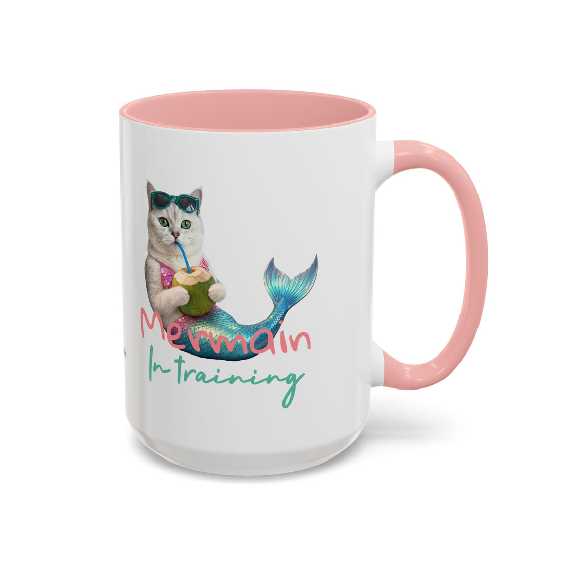 Mermaid Cat Summer Mug | Personalized Cat Coffee Cup With Custom Text