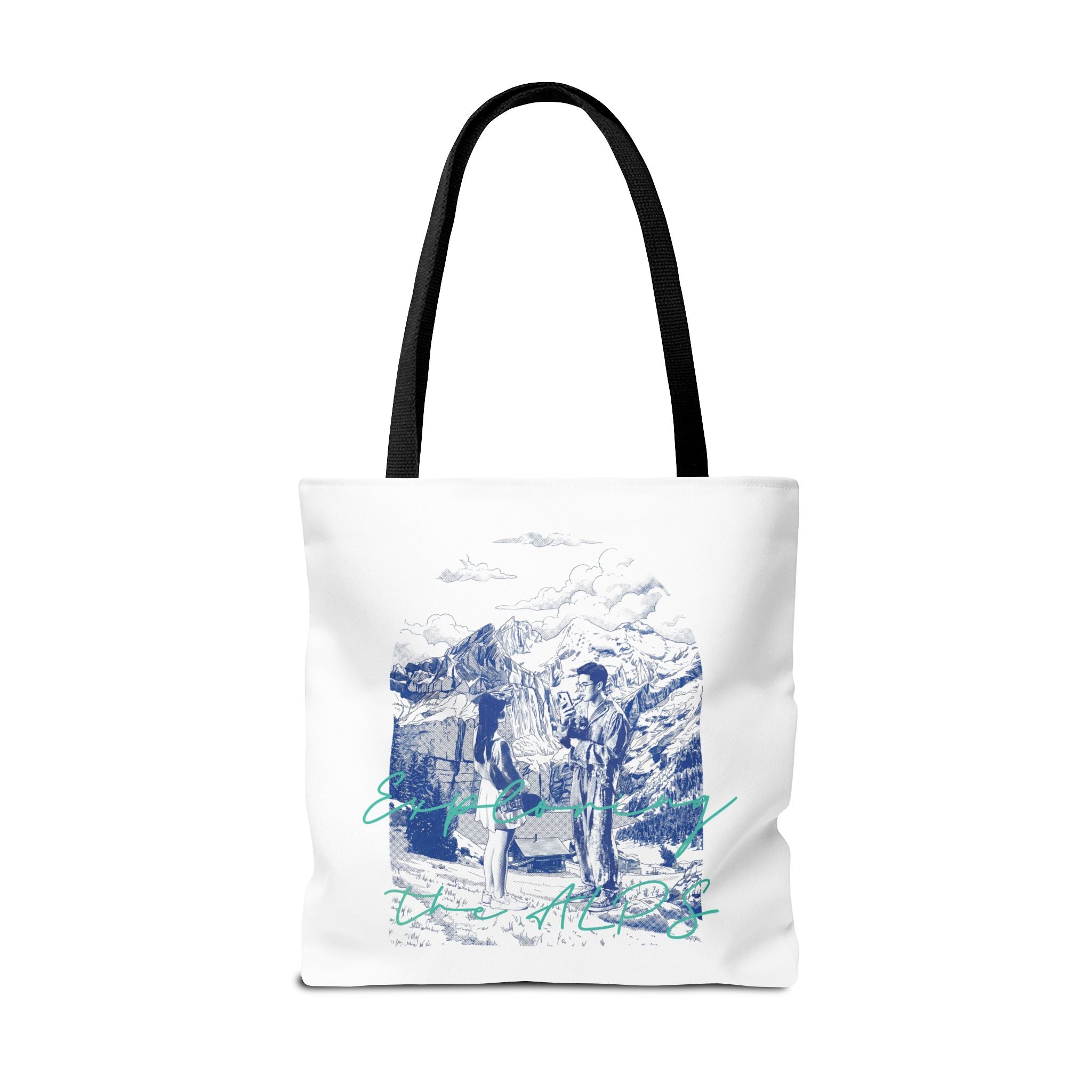 Travel Adventure Tote Bag | Vintage Mountain Explorer Canvas Bag