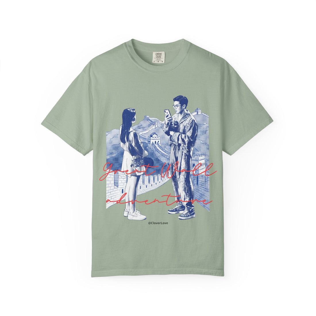 Custom Great Wall Travel Memory T-Shirt - Couple Vacation Gift