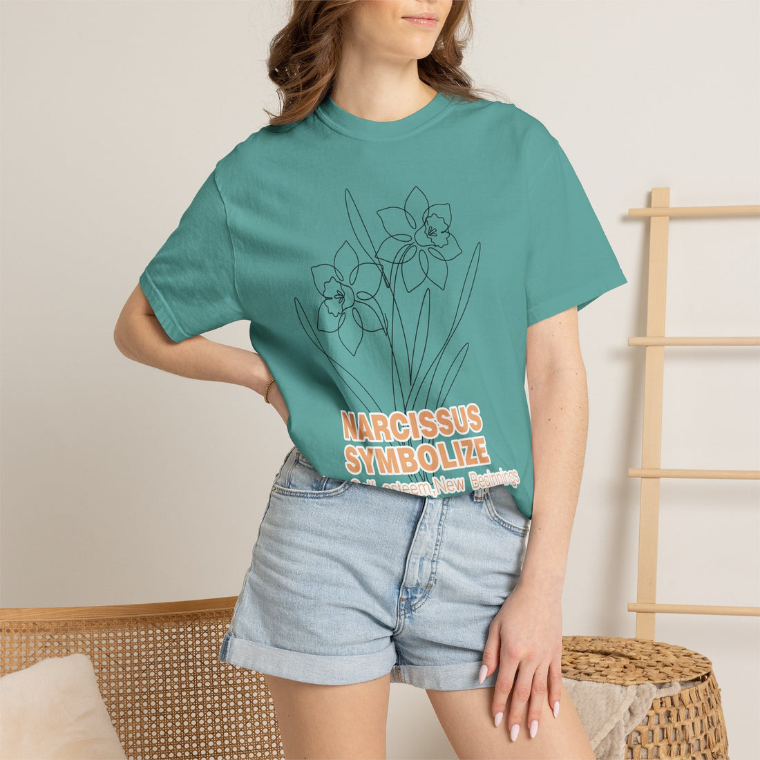 Narcissus Flower T-Shirt - Botanical Graphic Shirt for Flower Lovers