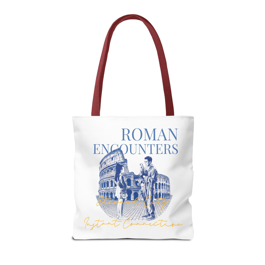 Roman Encounter Travel Tote Bag | Vintage Italy Rome Colosseum Canvas Tote Bag for Travel Lovers