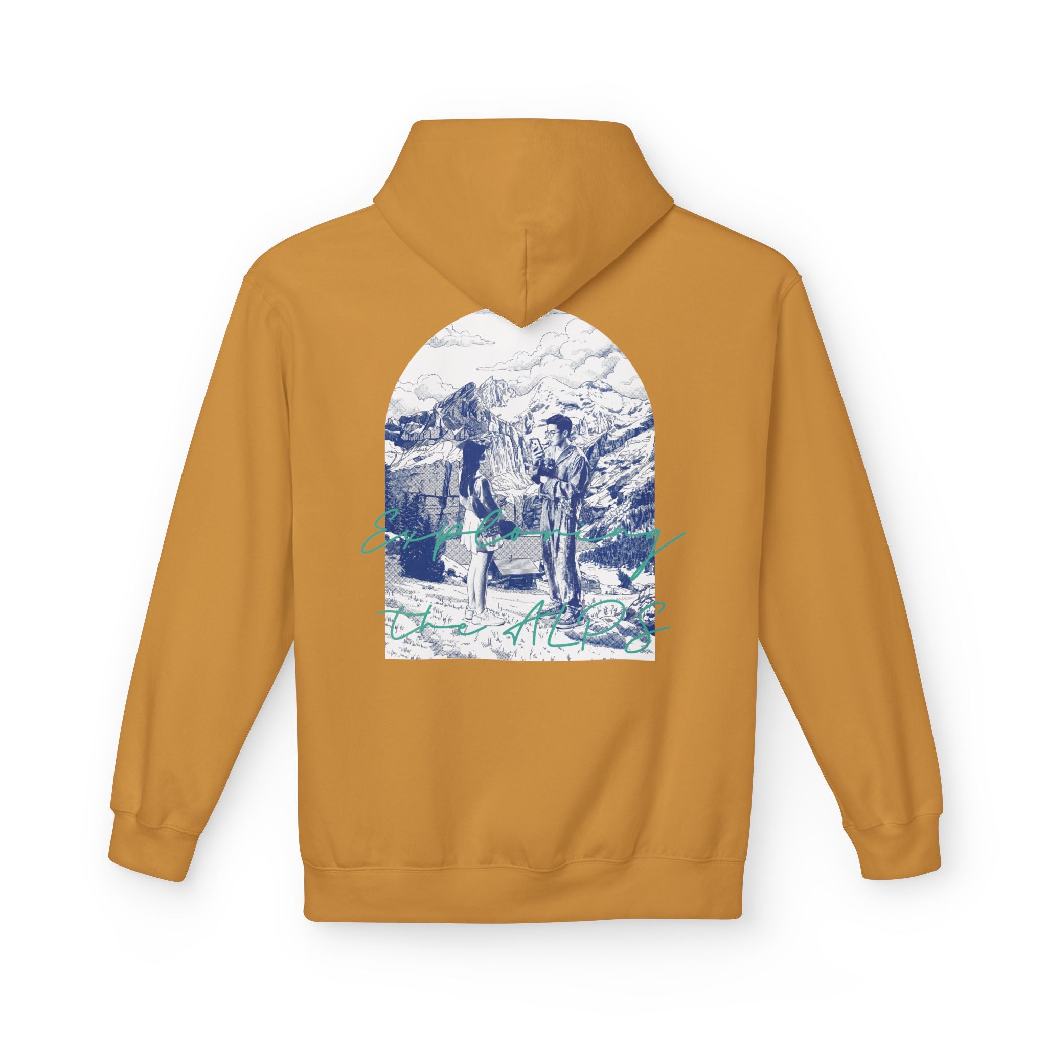 Mountain Travel Hoodie | Adventure Landscape Graphic Pullover