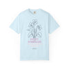 Violet Flower T-Shirt - Botanical Graphic Shirt for Flower Lovers