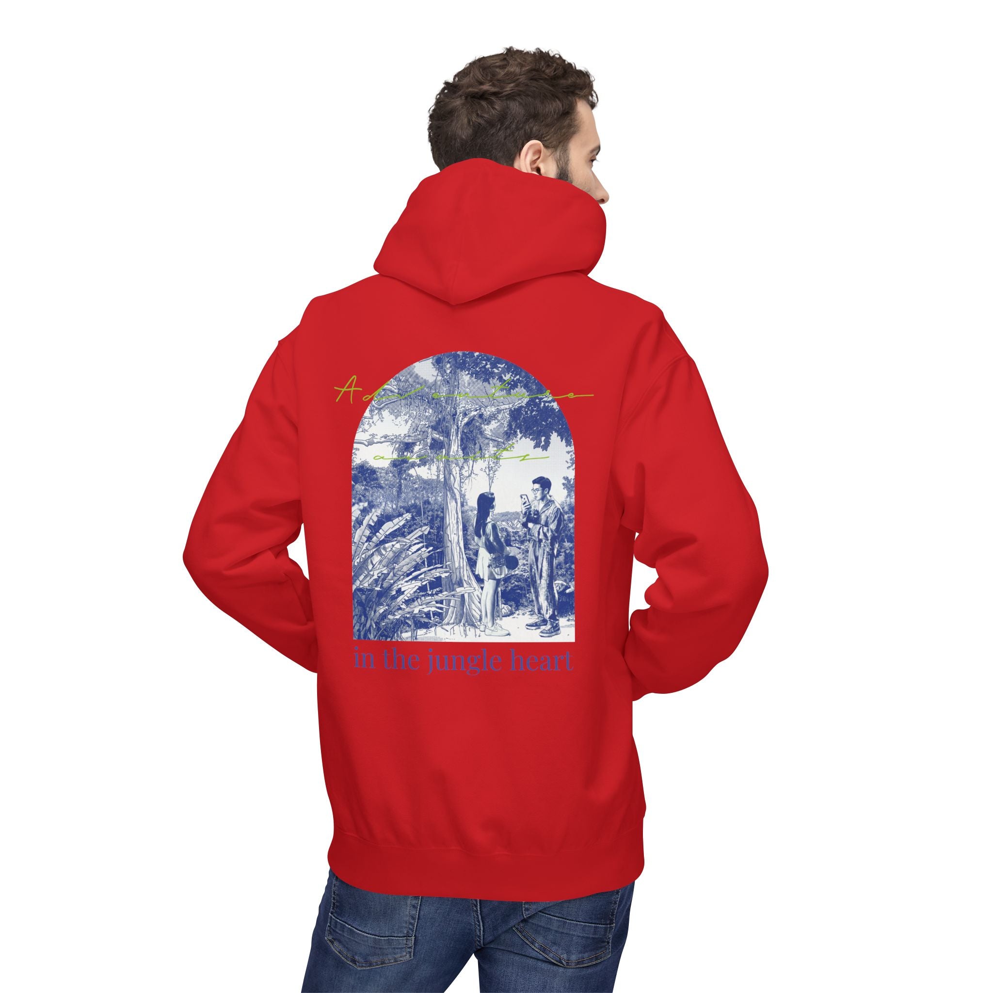 Jungle Adventure Hoodie – Vintage Tropical Travel Graphic Pullover Sweatshirt