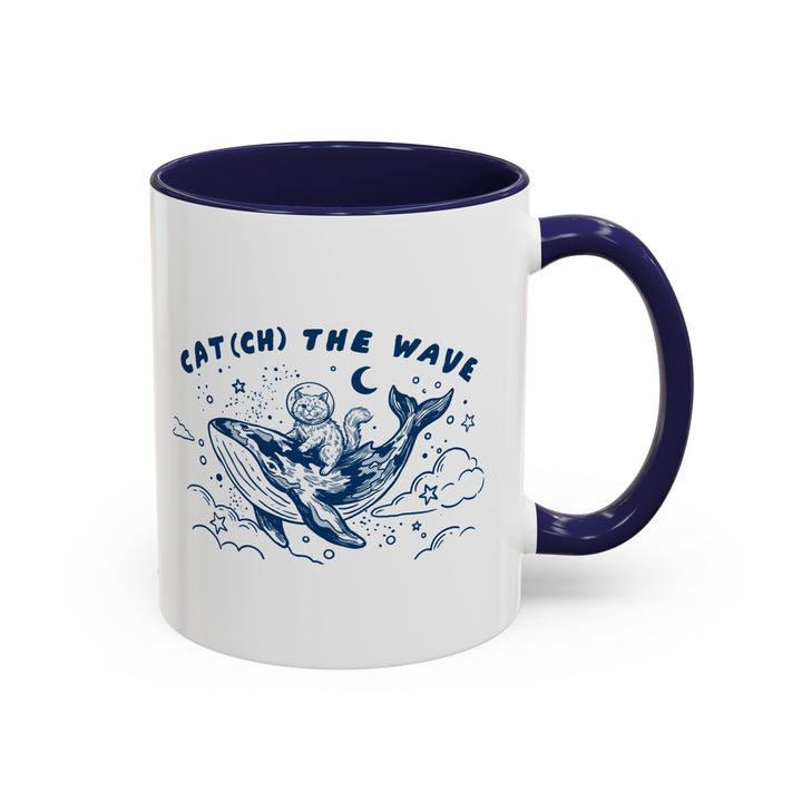 Cat's Wave Adventure Mug - Cute Cat Whale Ocean Coffee Cup
