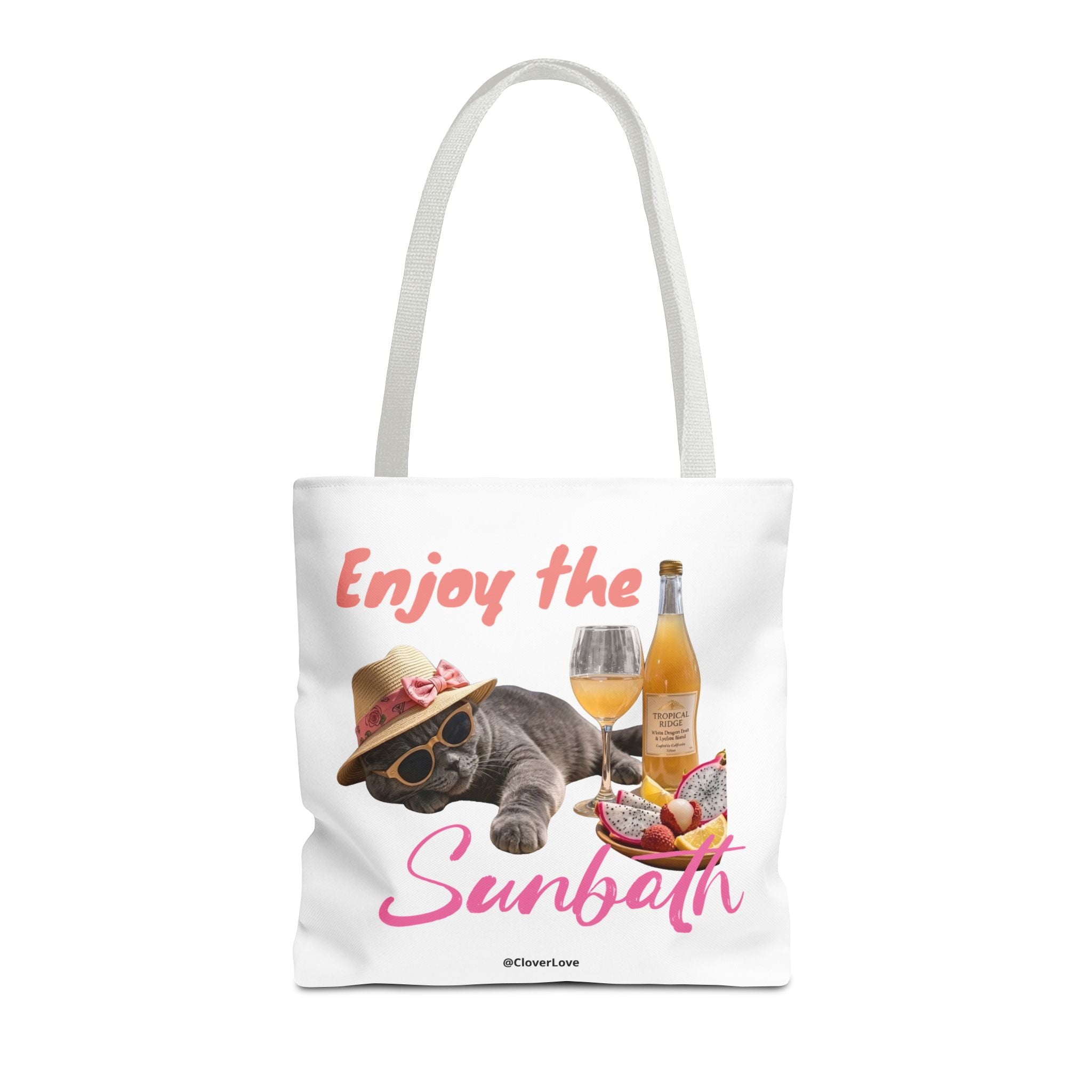 Summer Cat Tote Bag | Personalized Cat Photo Canvas Bag