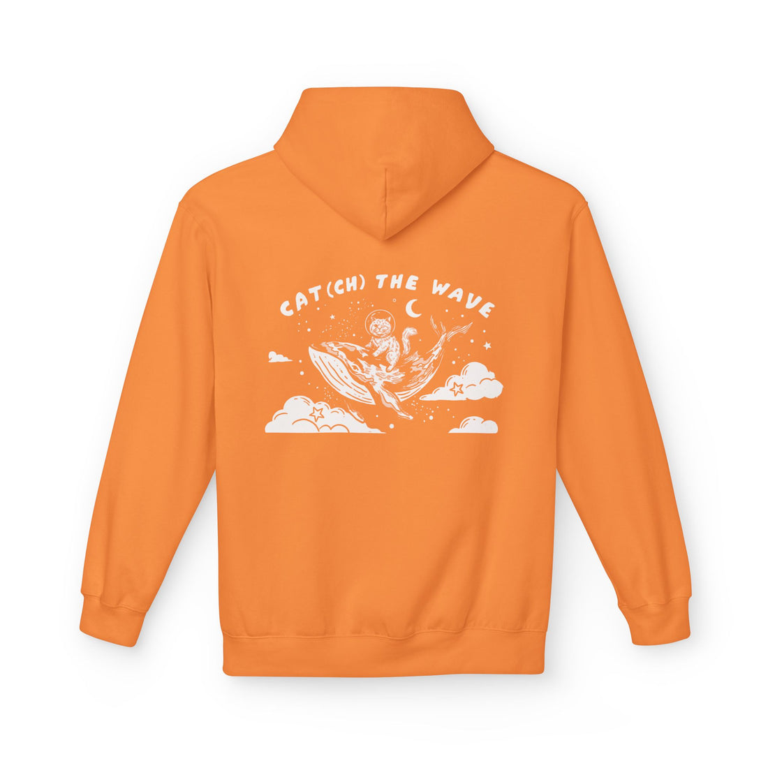 Cat & Whale Adventure Hoodie | Vintage Ocean Graphic Sweatshirt