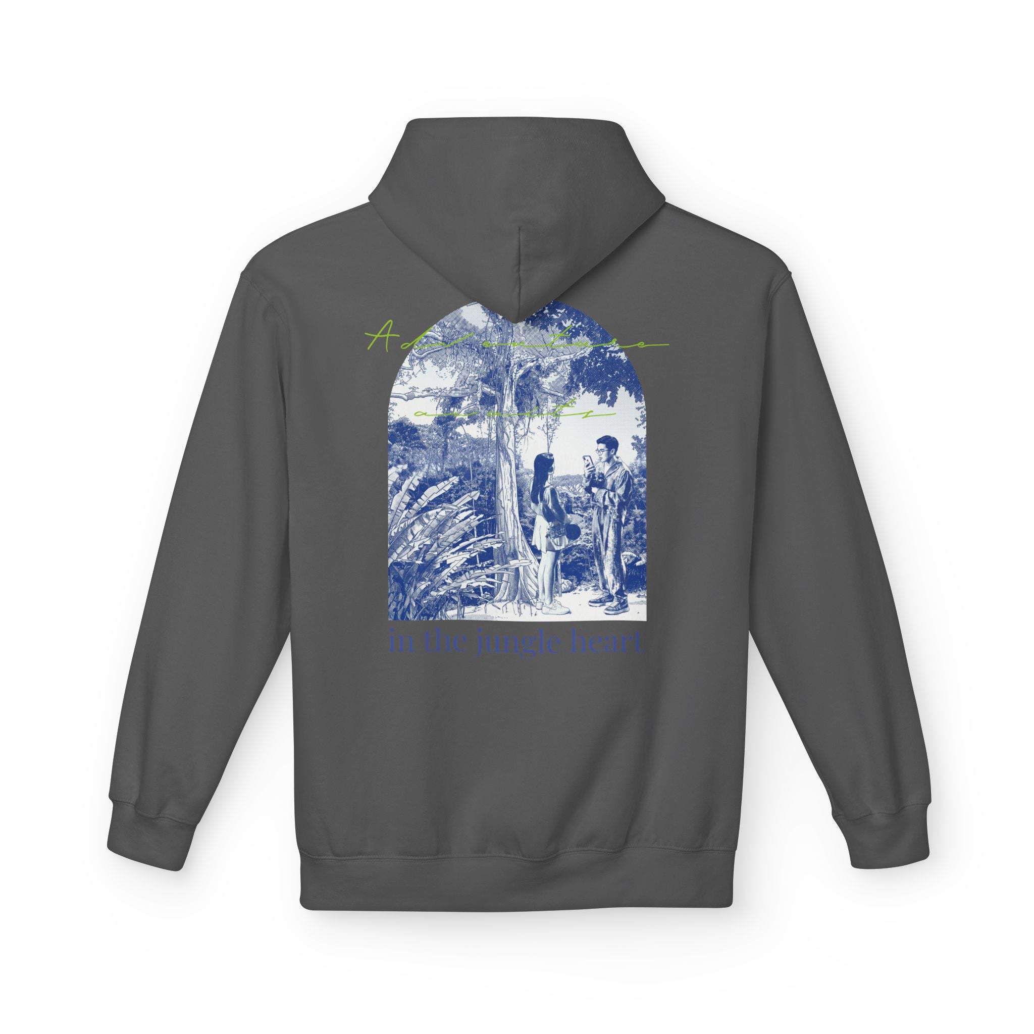Jungle Adventure Hoodie – Vintage Tropical Travel Graphic Pullover Sweatshirt
