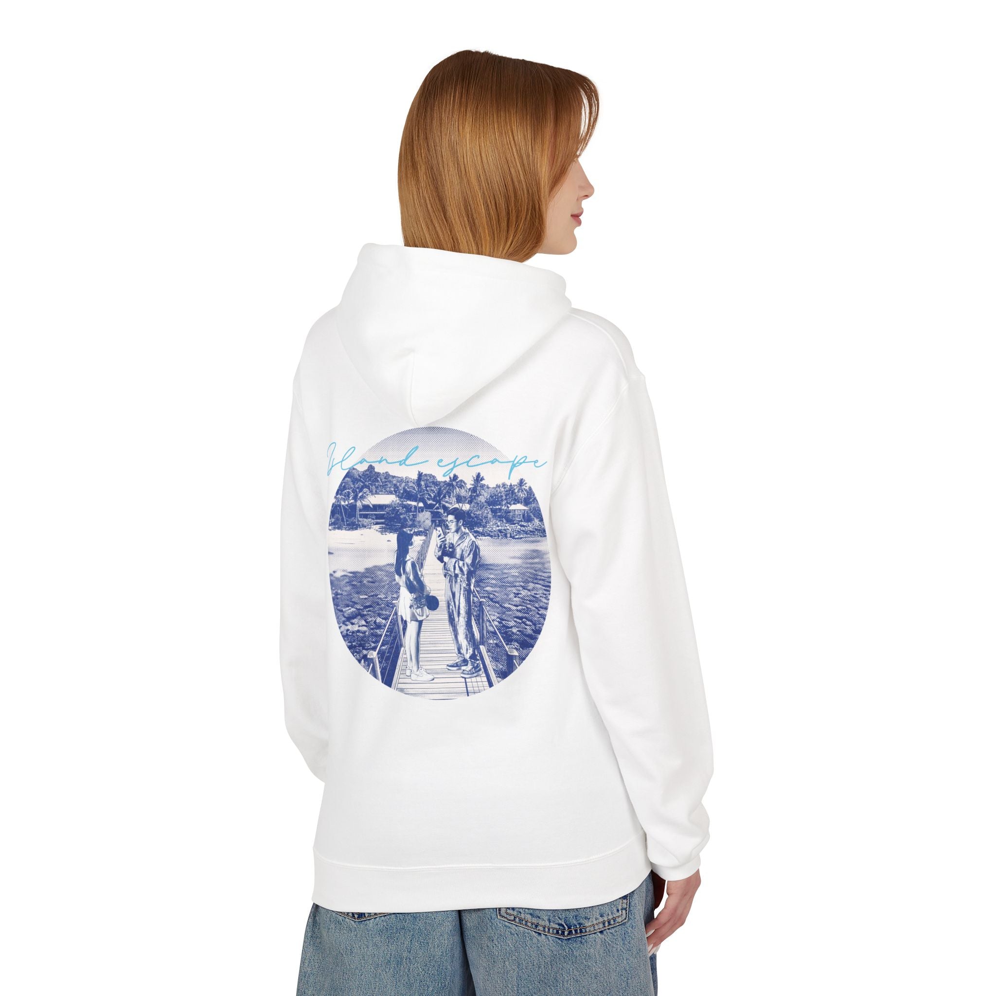 Tropical Vacation Hoodie | Romantic Beach Travel Graphic Sweatshirt