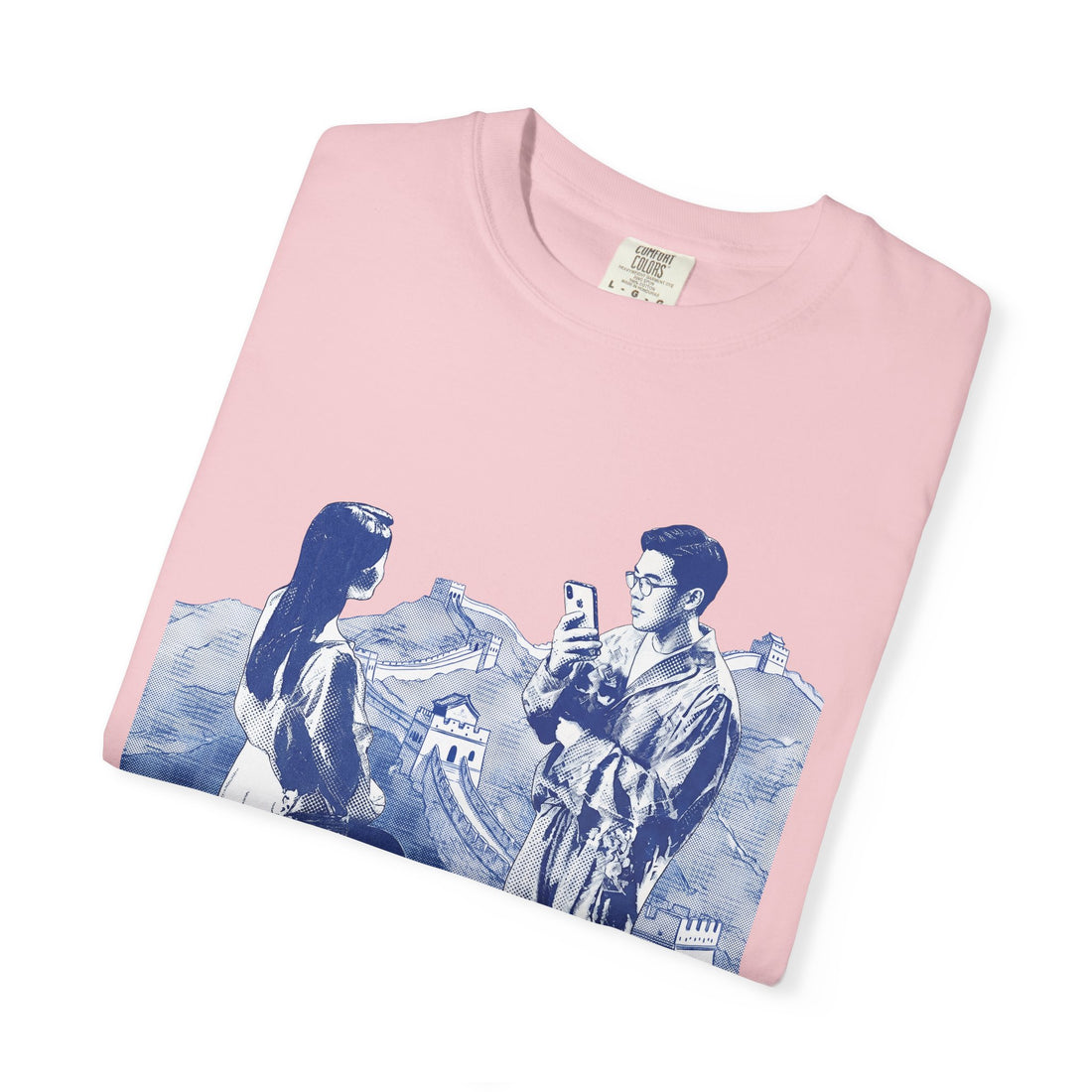 Custom Great Wall Travel Memory T-Shirt - Couple Vacation Gift