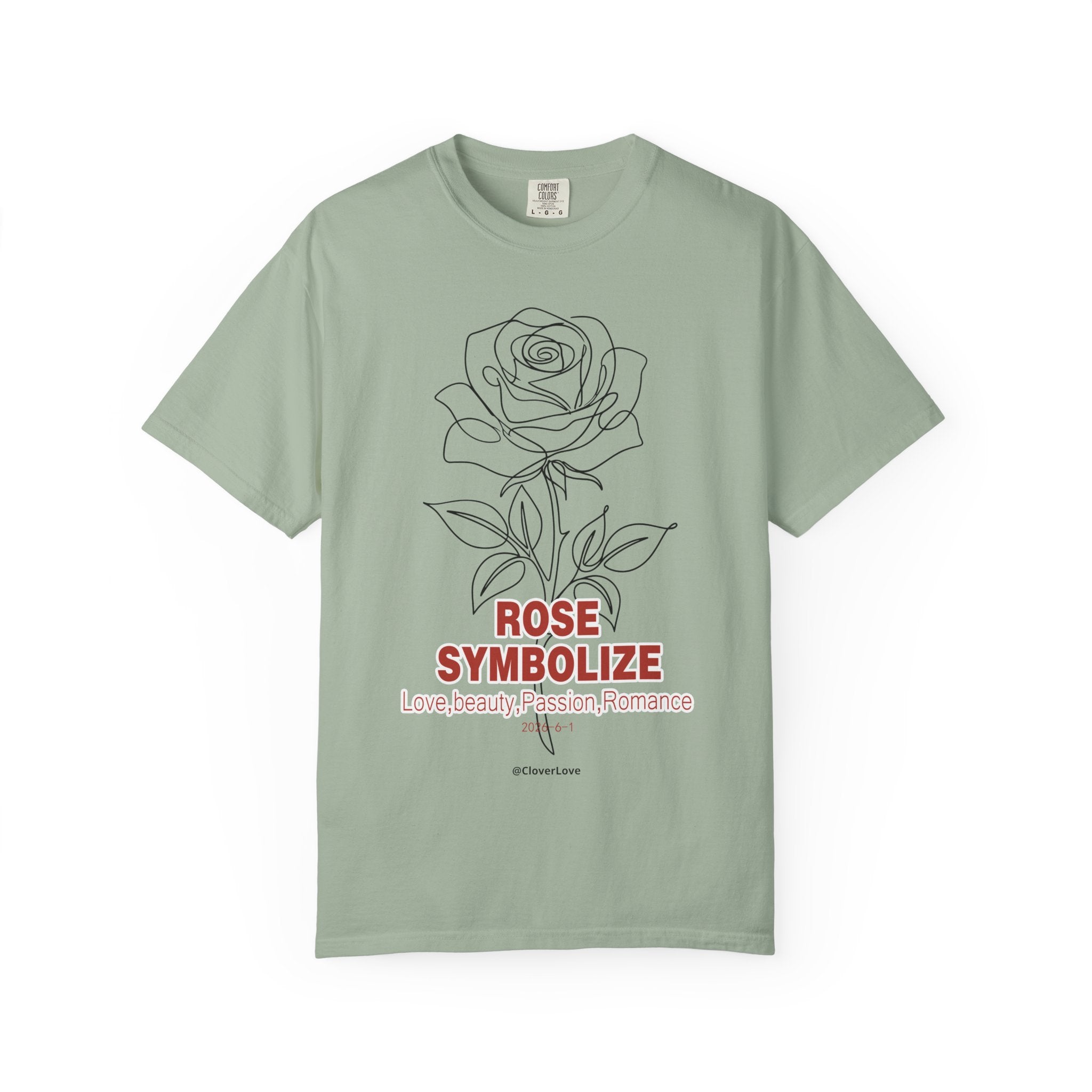 Rose Flower T-Shirt - Romantic Botanical Graphic Shirt for Flower Lovers
