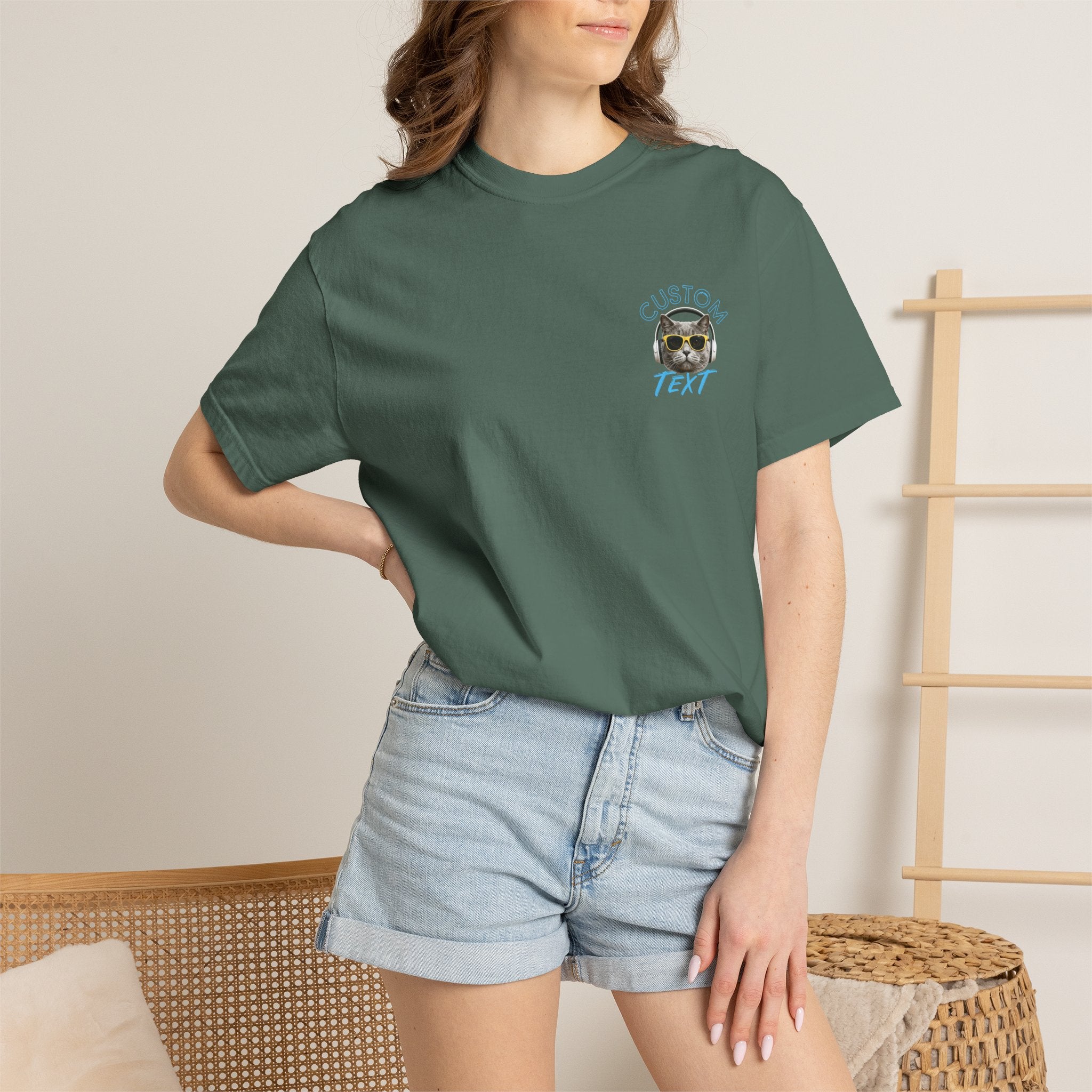 Custom Cat Summer T-Shirt - Funny Chill Cat Tee, Cat Lover Gift