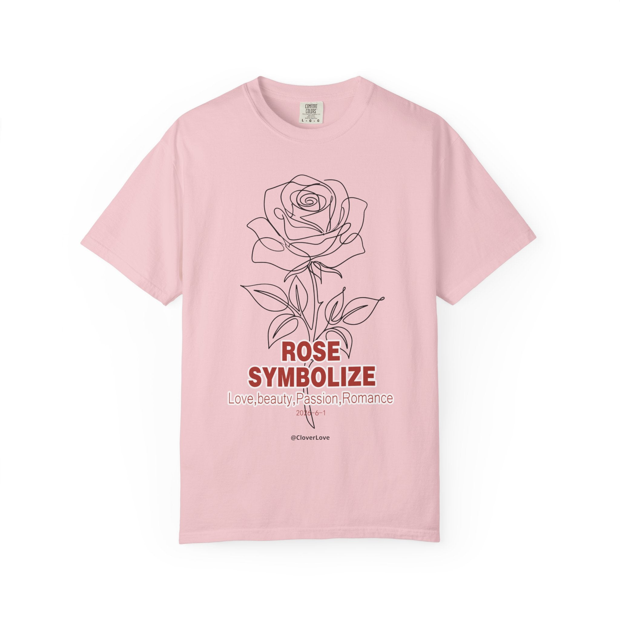 Rose Flower T-Shirt - Romantic Botanical Graphic Shirt for Flower Lovers