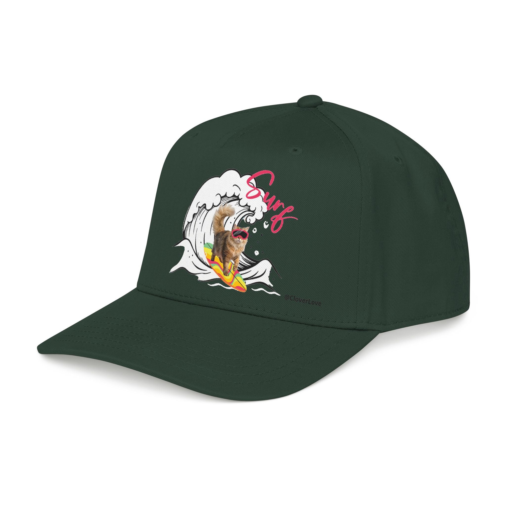 Cat Surf Adventure Hat – Cute Ocean Animal Hat, Beach Lover Gift for Cat Owners