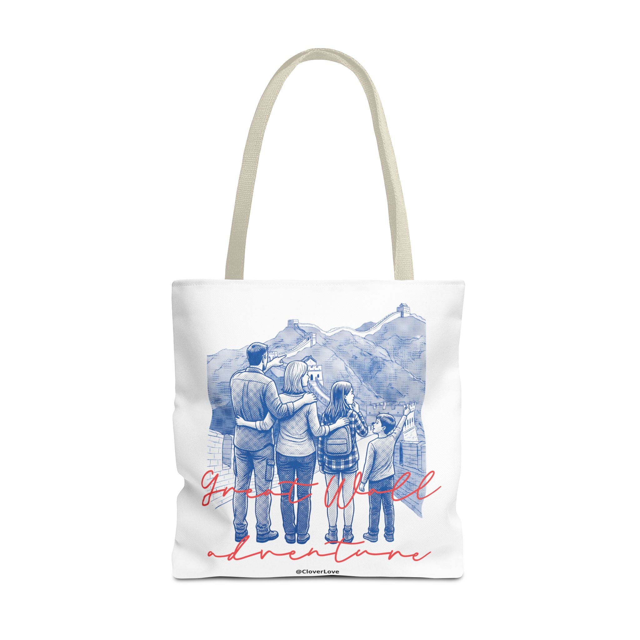 Great Wall of China Tote Bag, Family Travel Souvenir Bag, Landmark Canvas Tote