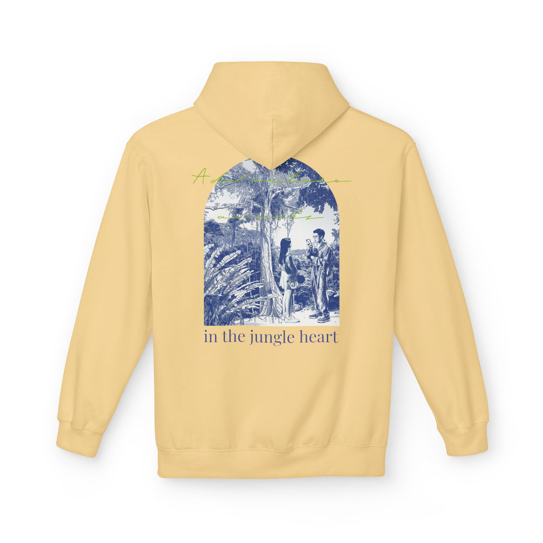 Jungle Adventure Hoodie – Vintage Tropical Travel Graphic Pullover Sweatshirt