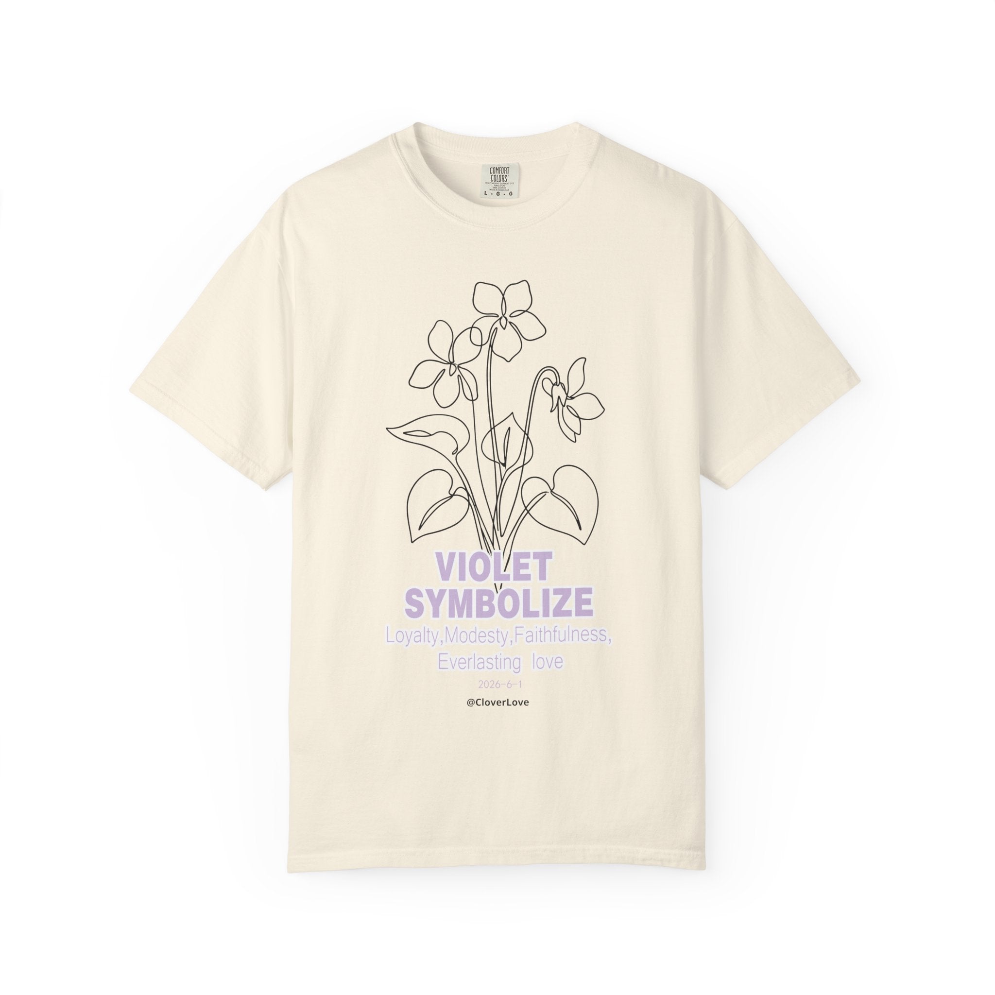 Violet Flower T-Shirt - Botanical Graphic Shirt for Flower Lovers