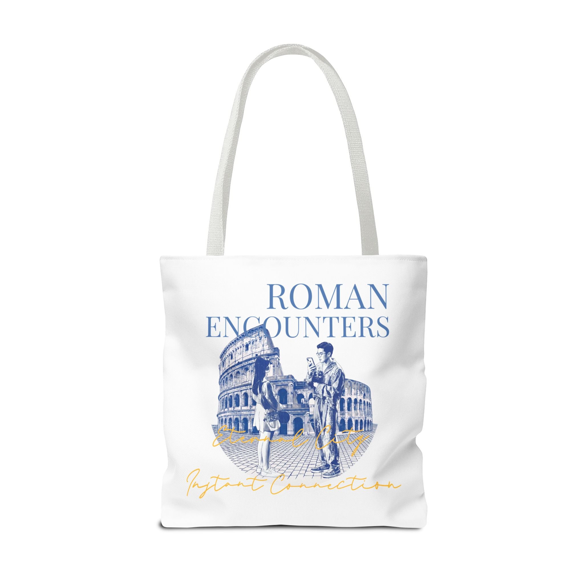 Roman Encounter Travel Tote Bag | Vintage Italy Rome Colosseum Canvas Tote Bag for Travel Lovers