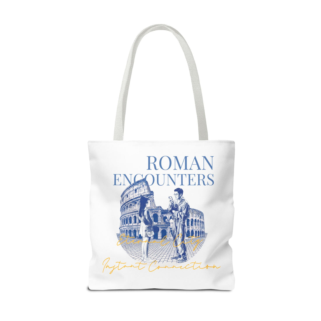 Roman Encounter Travel Tote Bag | Vintage Italy Rome Colosseum Canvas Tote Bag for Travel Lovers