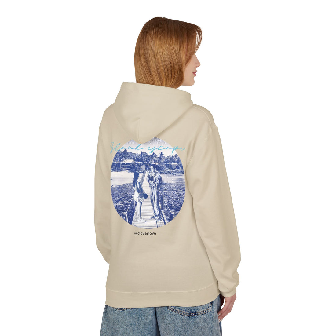 Kapuzenpulli für den Tropenurlaub | Romantisches Strandreise-Grafik-Sweatshirt
