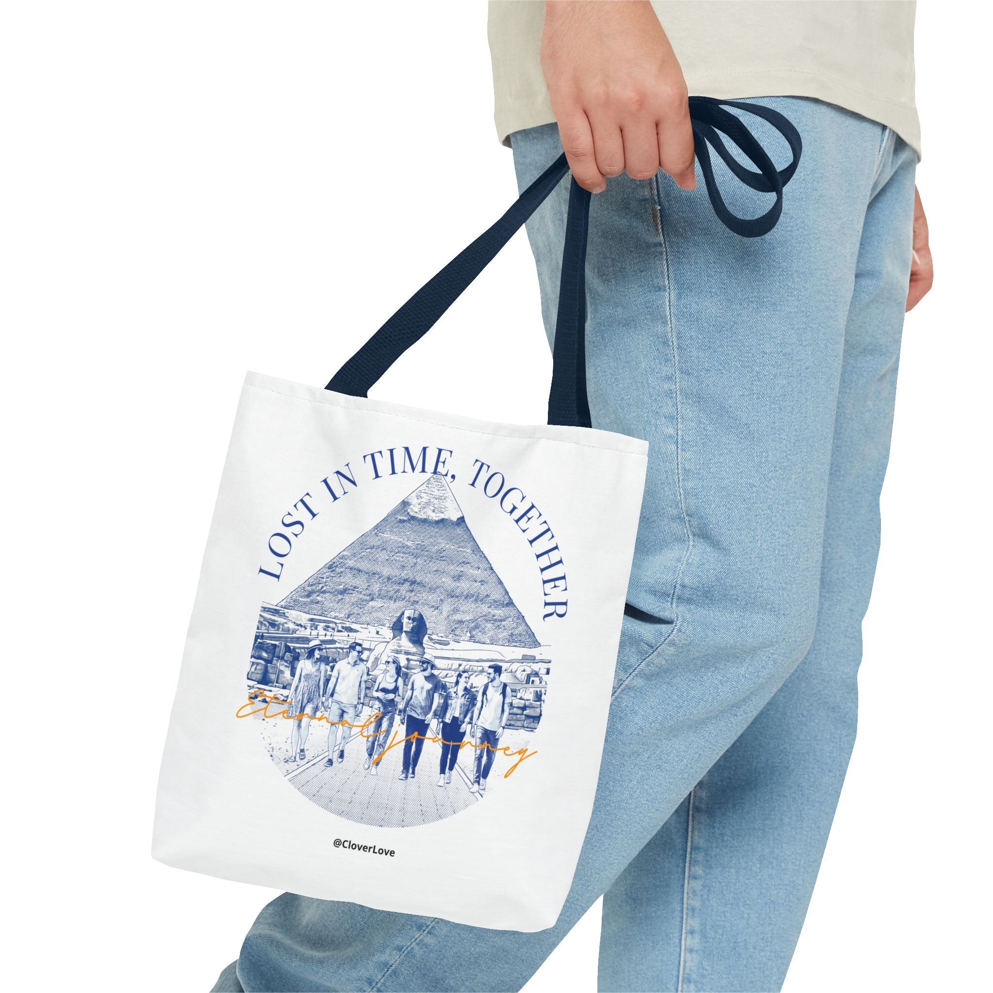 Egypt Pyramid Tote Bag | Vintage Travel Explorer Canvas Bag