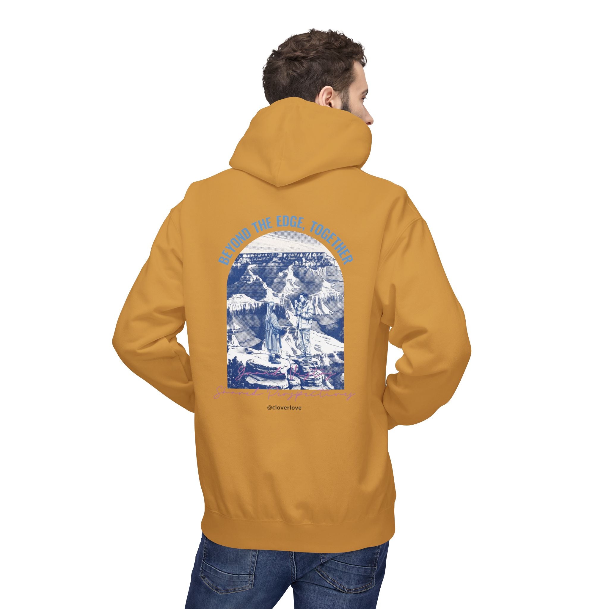 Beyond The Horizon Personalisierter Reise-Hoodie, Landschaftswahrzeichen Paar Geschenk