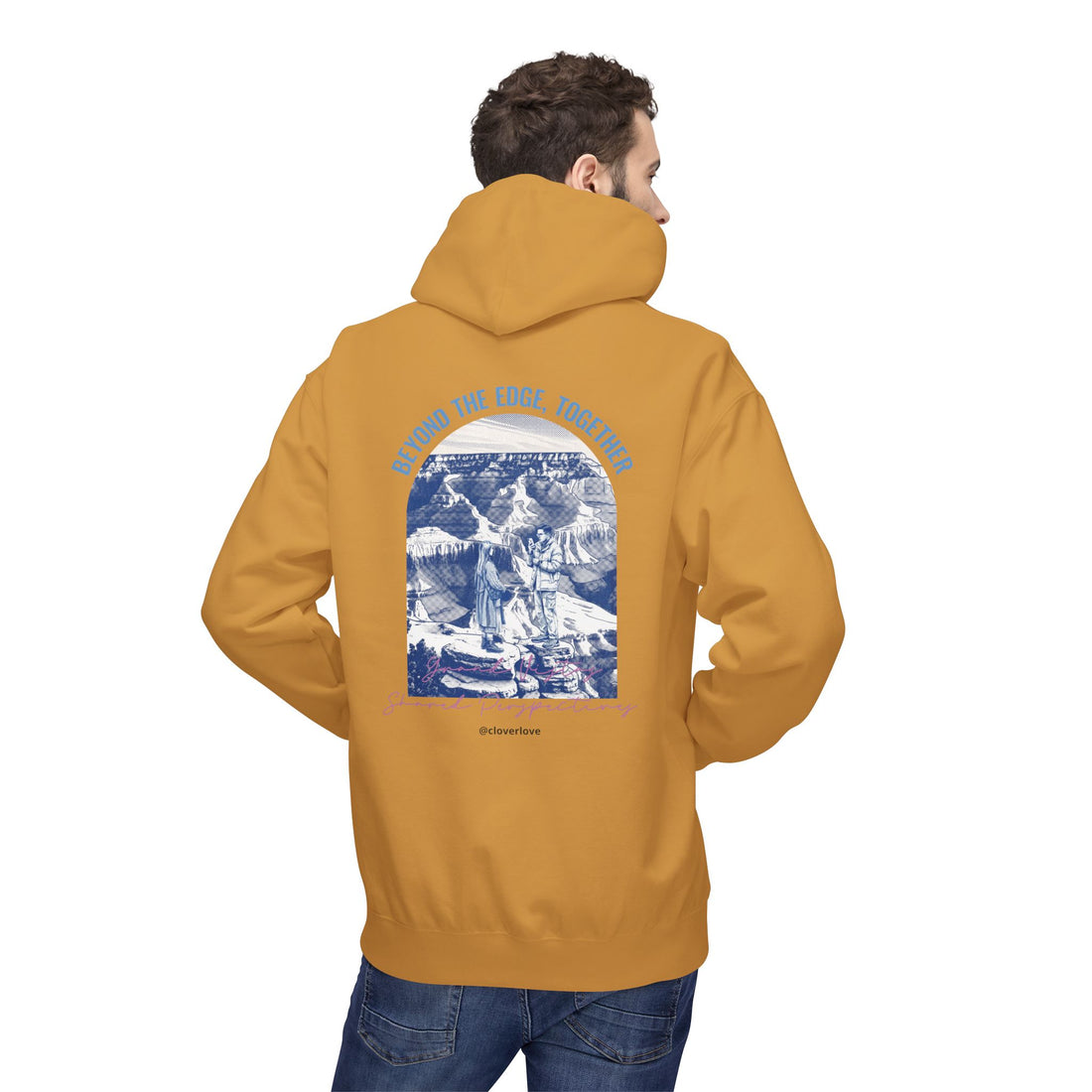 Beyond The Horizon Personalisierter Reise-Hoodie, Landschaftswahrzeichen Paar Geschenk