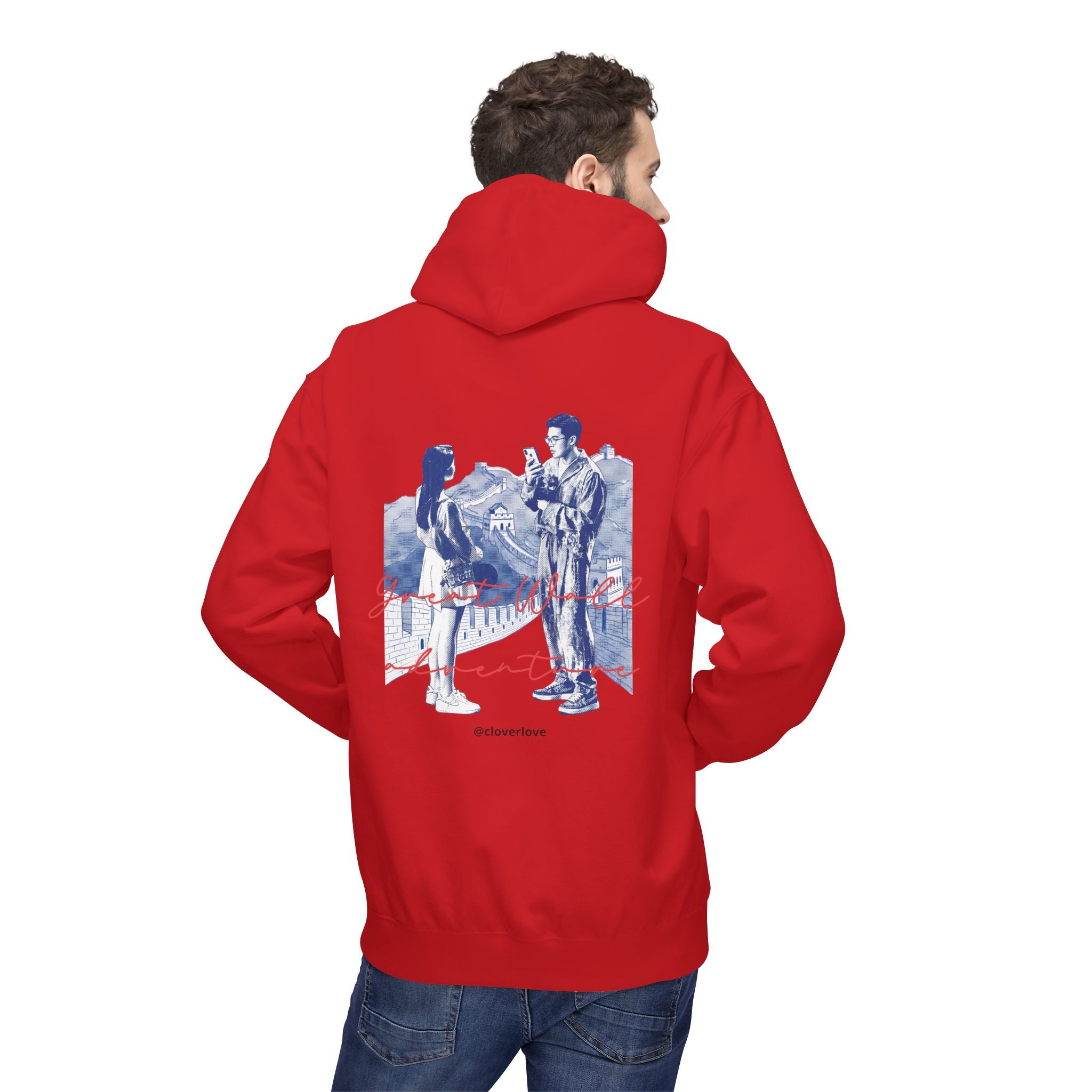 Abenteuer-Kapuzenpulli "Große Mauer" – Sommer-Fernweh-Sweatshirt