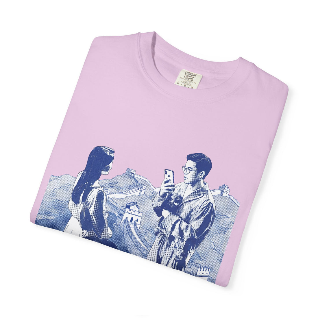 Custom Great Wall Travel Memory T-Shirt - Couple Vacation Gift