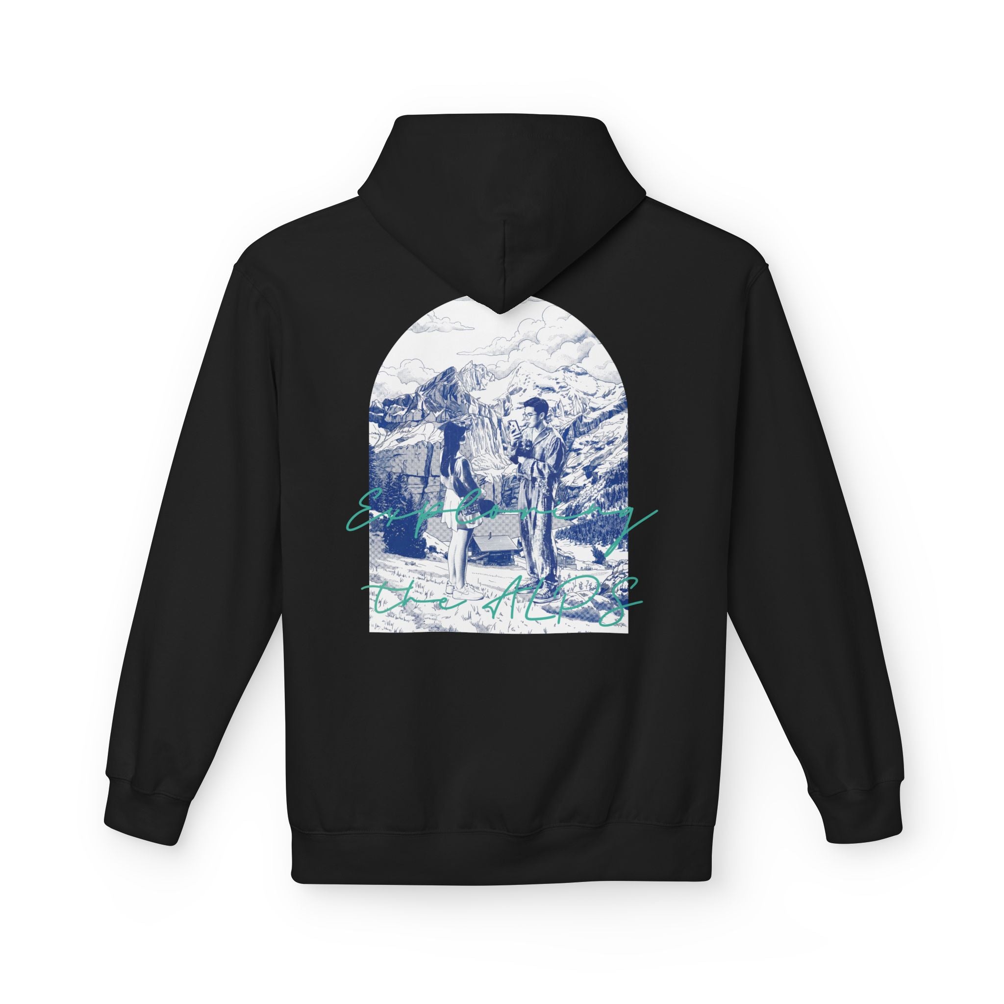 Mountain Travel Hoodie | Adventure Landscape Graphic Pullover