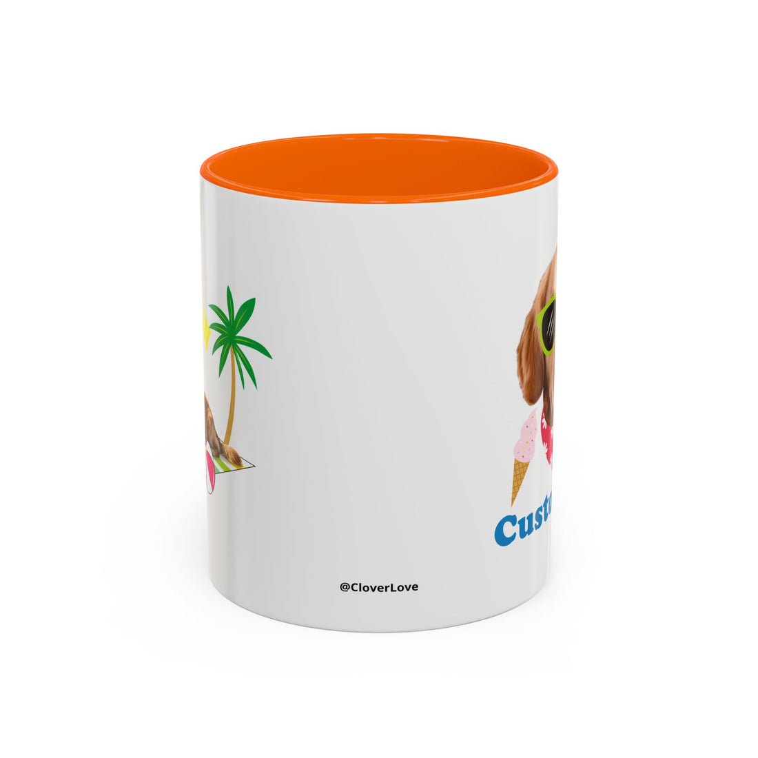 Süße Sommer Hunde-Tasse | Personalisierte Hunde-Foto-Kaffeetasse mit individuellem Text