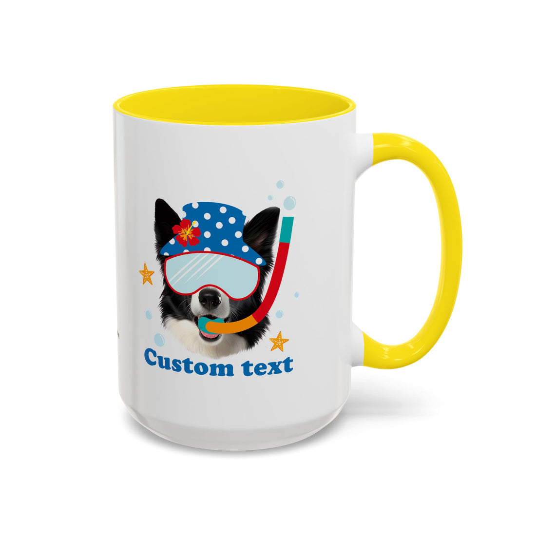 Summer Diving Dog Mug | Personalized Dog Photo Coffee Cup With Custom Text