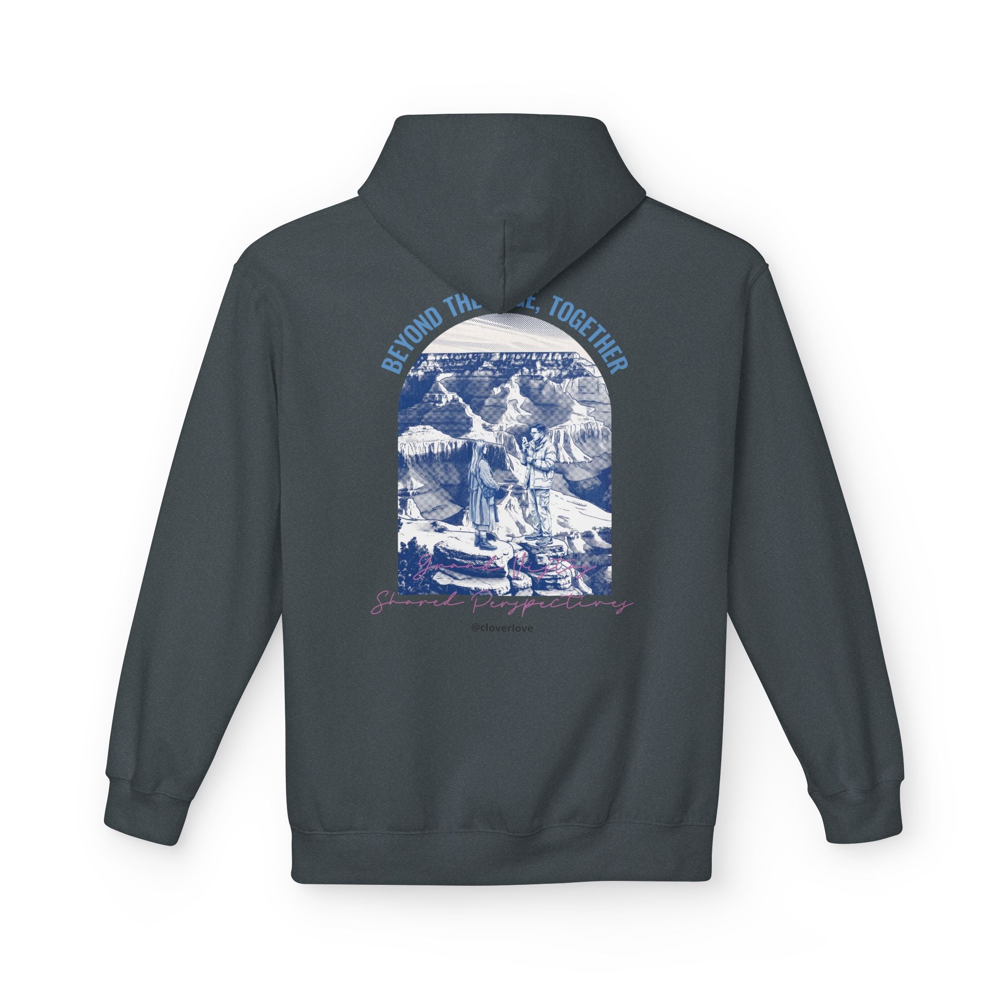 Beyond The Horizon Personalisierter Reise-Hoodie, Landschaftswahrzeichen Paar Geschenk